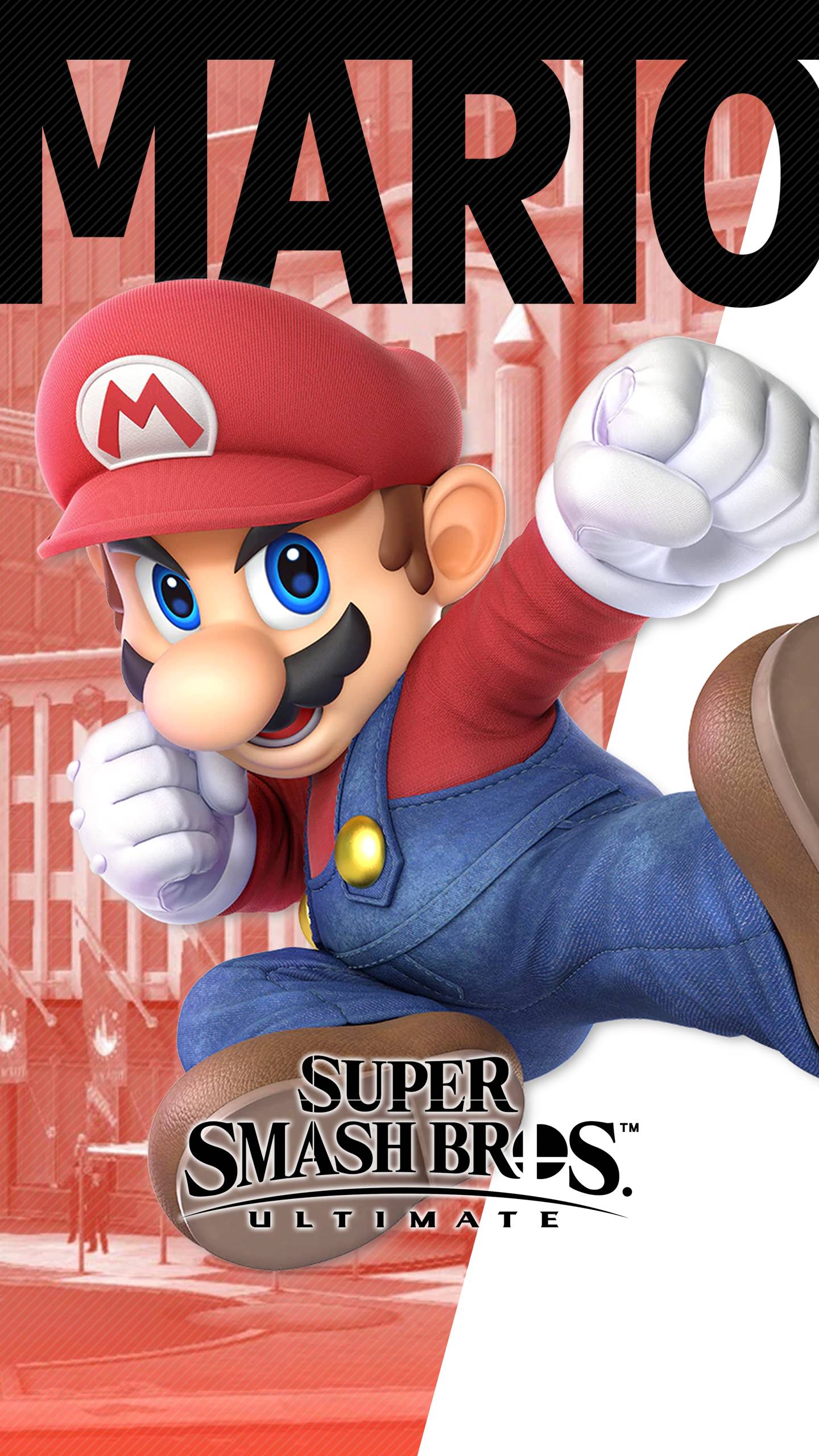 1440x2560 Super Smash Bros Ultimate Mario Wallpaper. Cat with Monocle