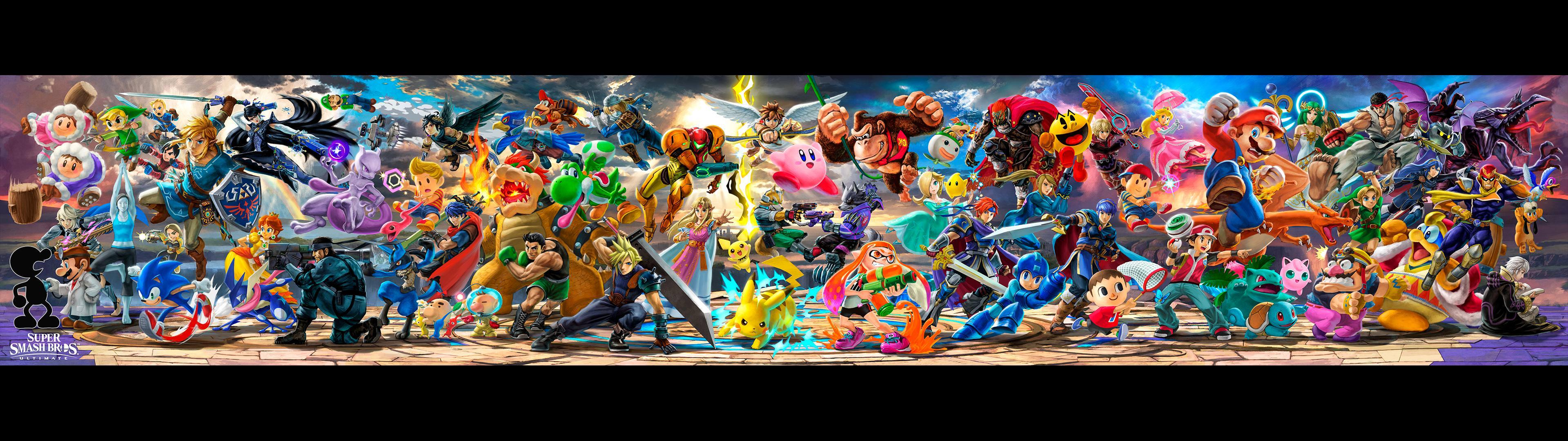 3840x1080 Super Smash Bros. Ultimate banner including Ridley