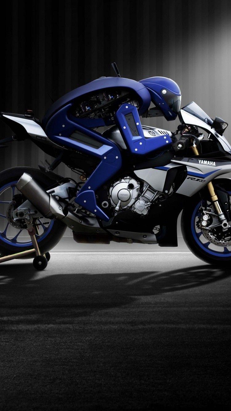 750x1334 Download 750x1334 Yamaha R1m Motobot, Side View, Motorcycle