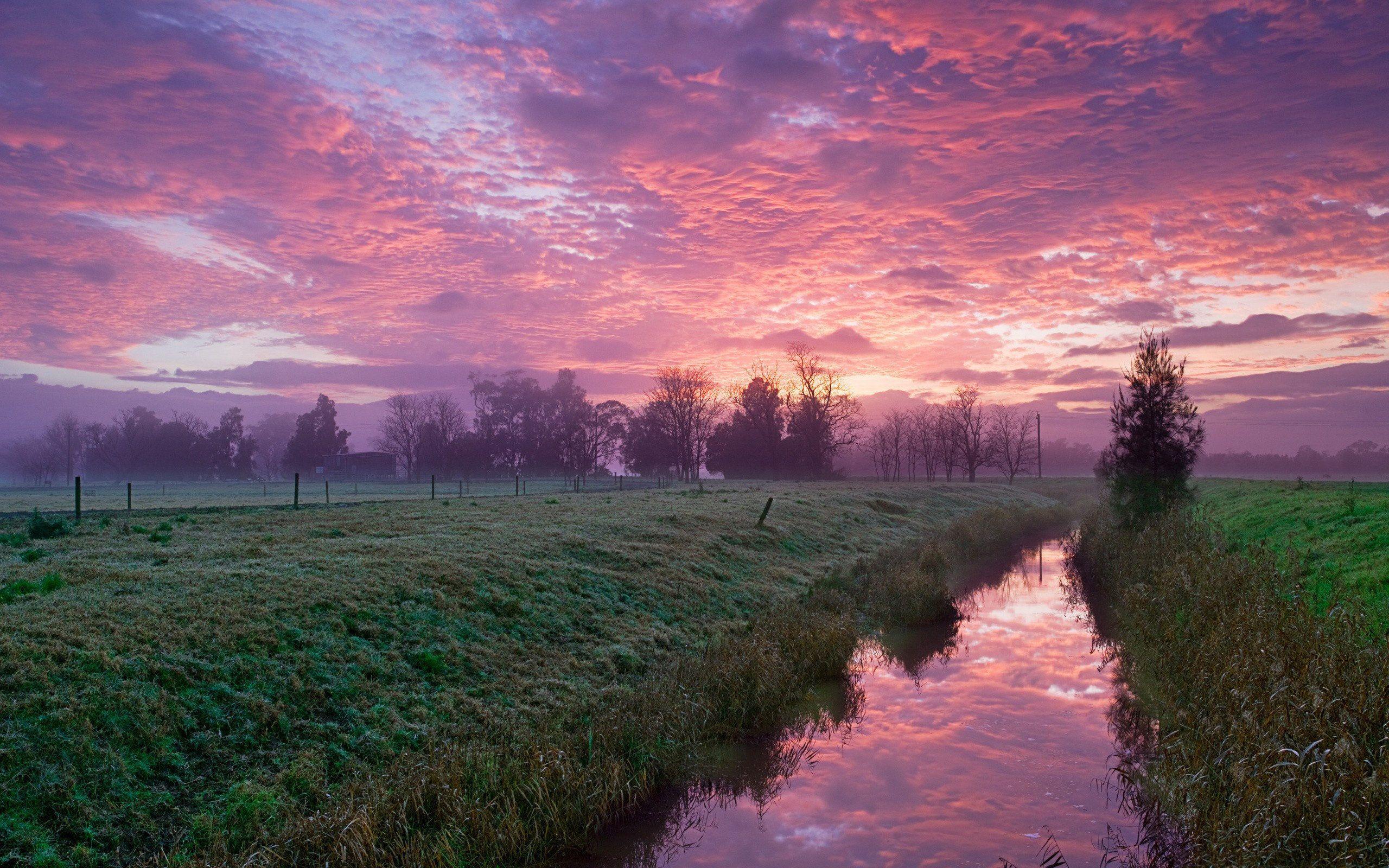 2560x1600 Cold Morning Pink Sky wallpaper. Cold Morning Pink Sky