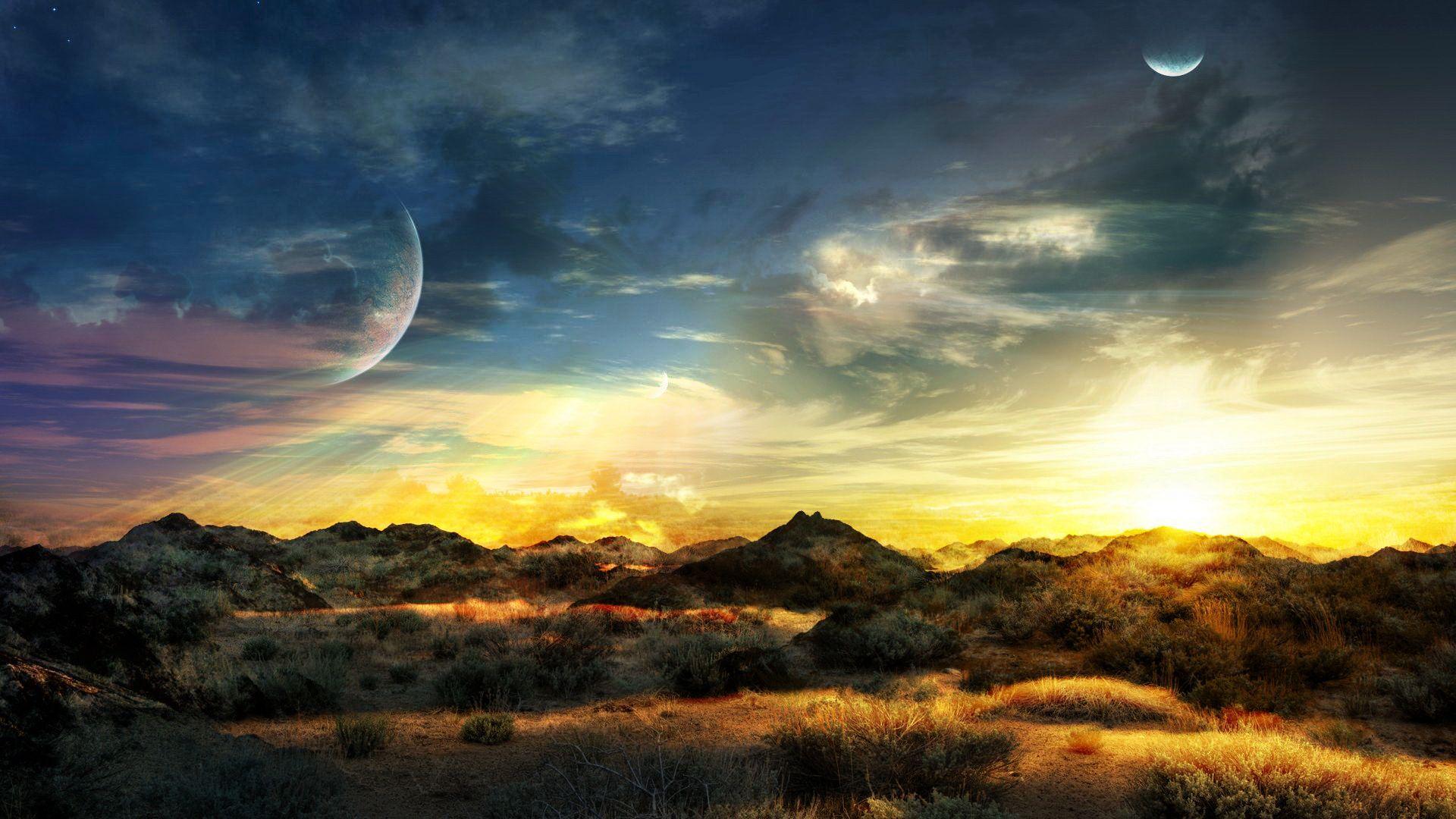 1920x1080 Awesome Paintings Landscape. awesome summer landscape
