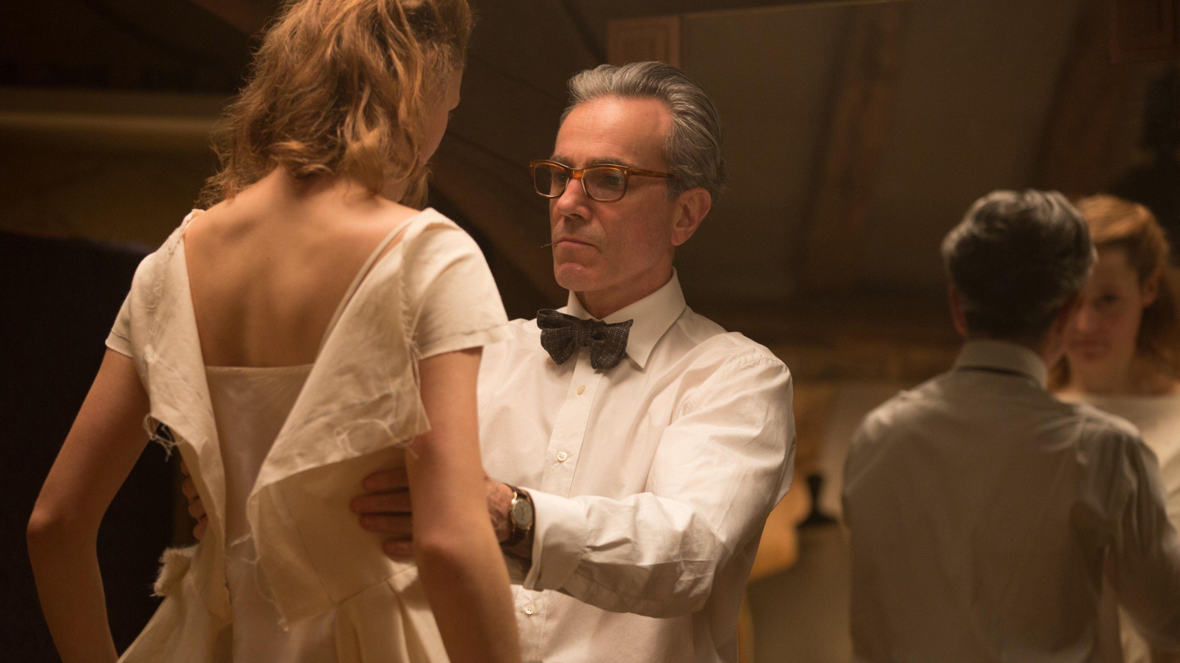 3840x2160 Wallpaper Phantom Thread, Daniel Day Lewis, Vicky Krieps, 4k