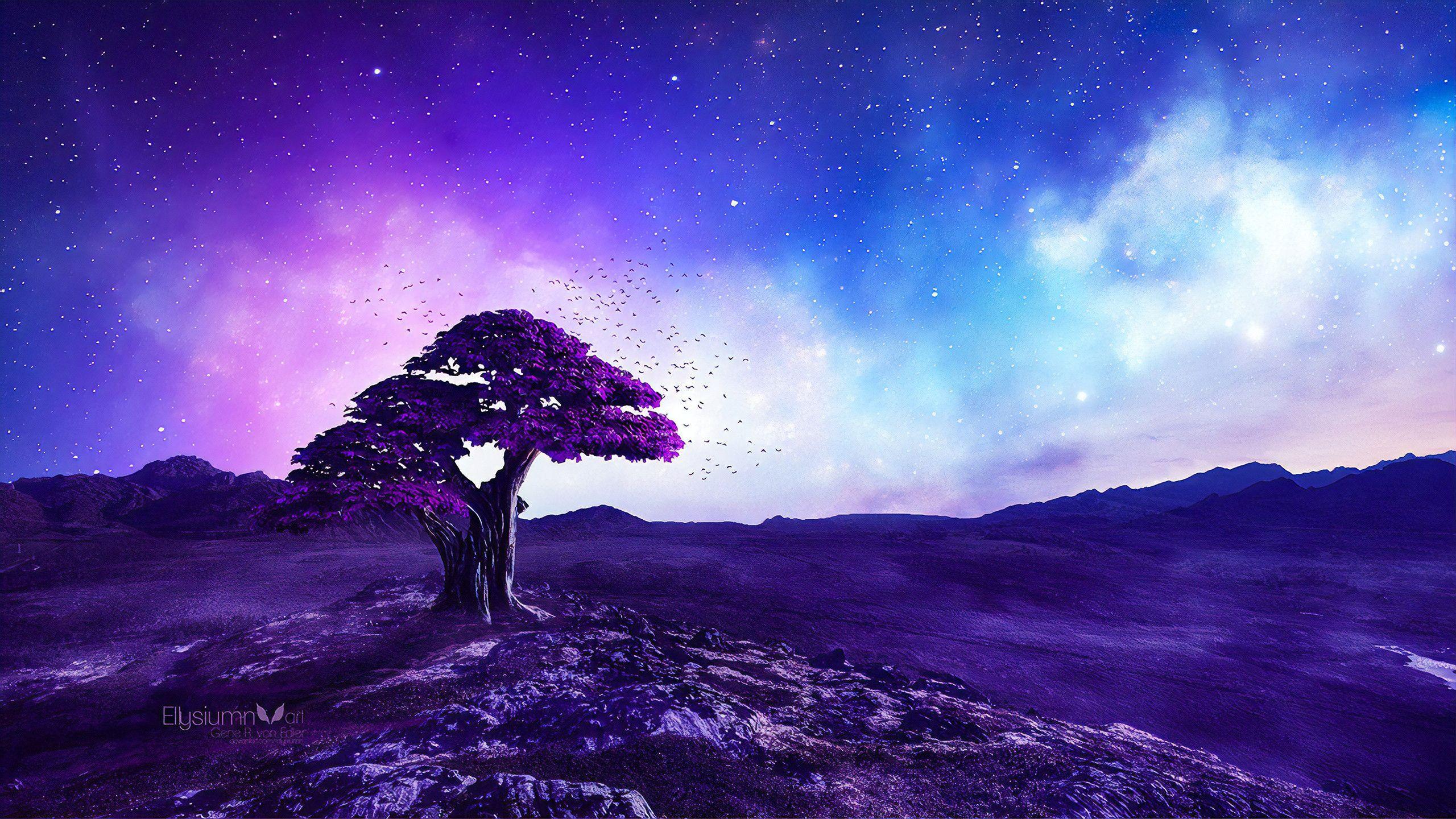 Purple Tree Wallpapers - Top Free Purple Tree Backgrounds - WallpaperAccess