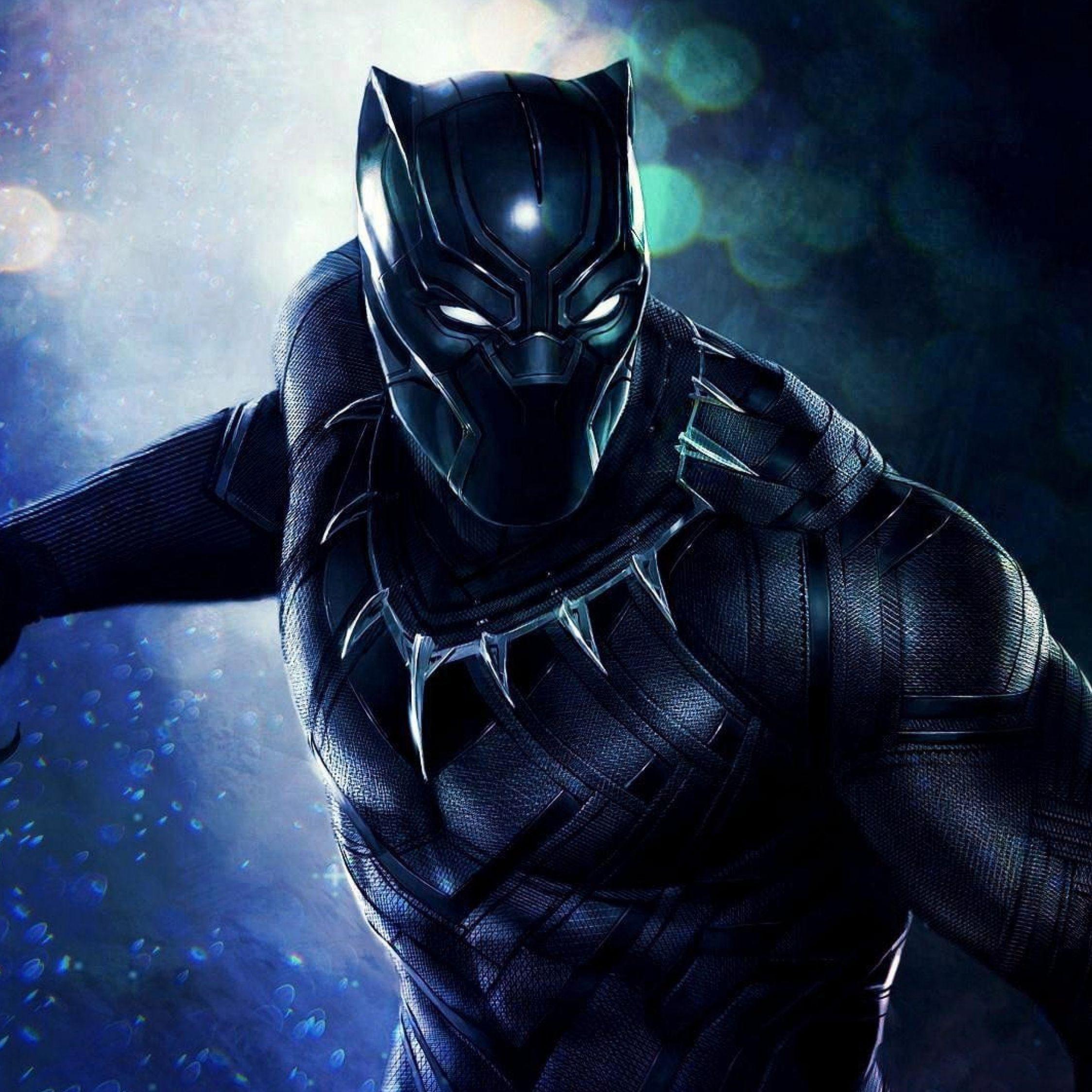 2248x2248 Download 2248x2248 wallpaper black panther, superhero, artwork