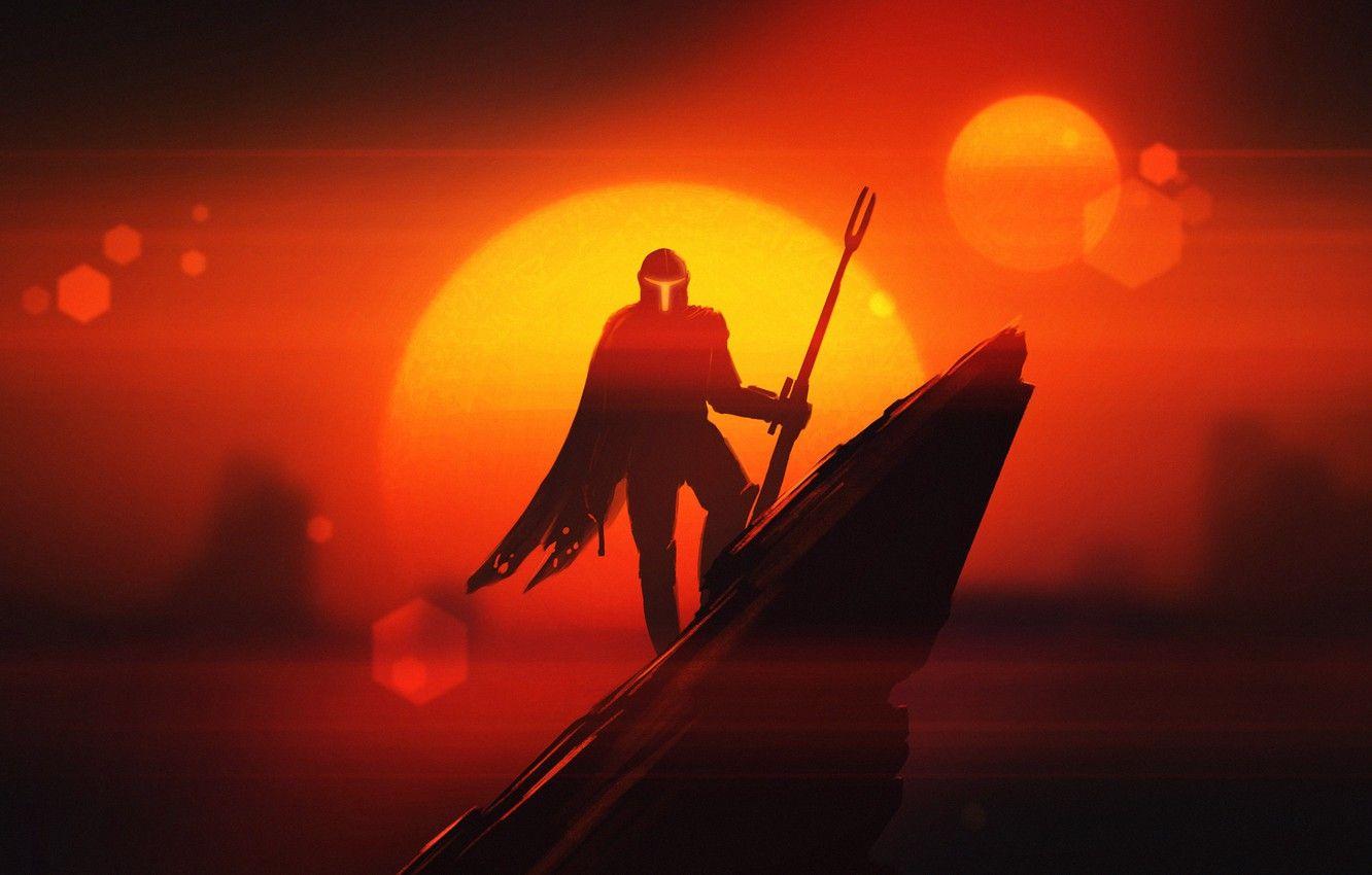 1332x850 Wallpaper Sunset, The Sun, Sunrise, Fantasy, Art, Art, Star Wars, Sci Fi, Science Fiction, StarWars, Mandalorian, Josef Bartoň, By Josef Bartoň, By JoeyJazz, By Joey Jazz, Mandalore Image For Desktop, Section фильмы