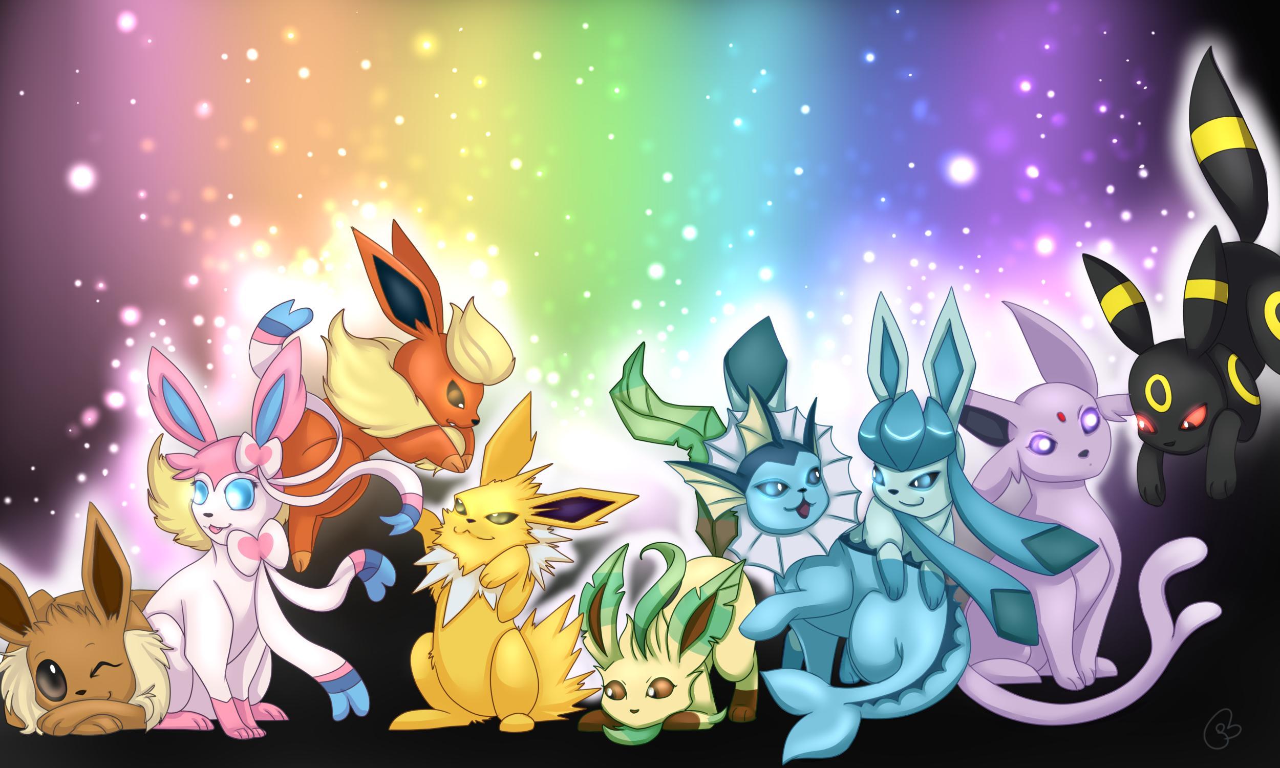 2500x1500 Eeveelutions Wallpaper