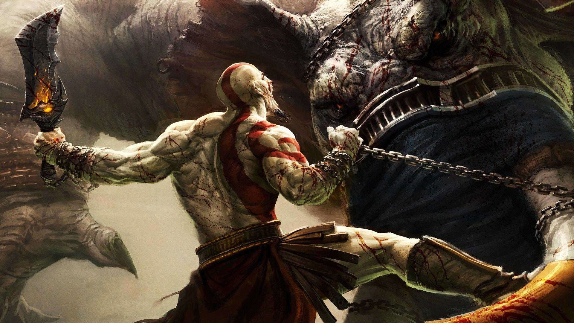 1920x1080 God of War: Ascension: hero is fighting Desktop wallpaper 1024x600