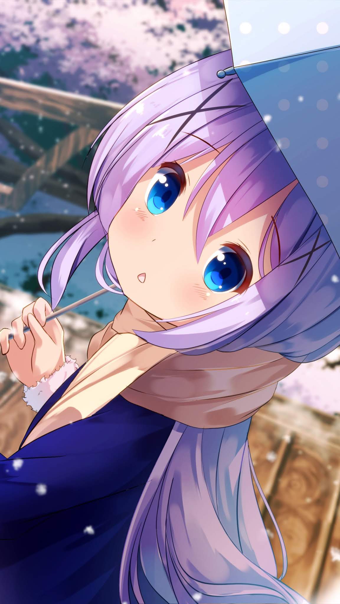 1152x2048 Chino Kafuu Anime Girl Mobile Wallpaper Mobile Walls