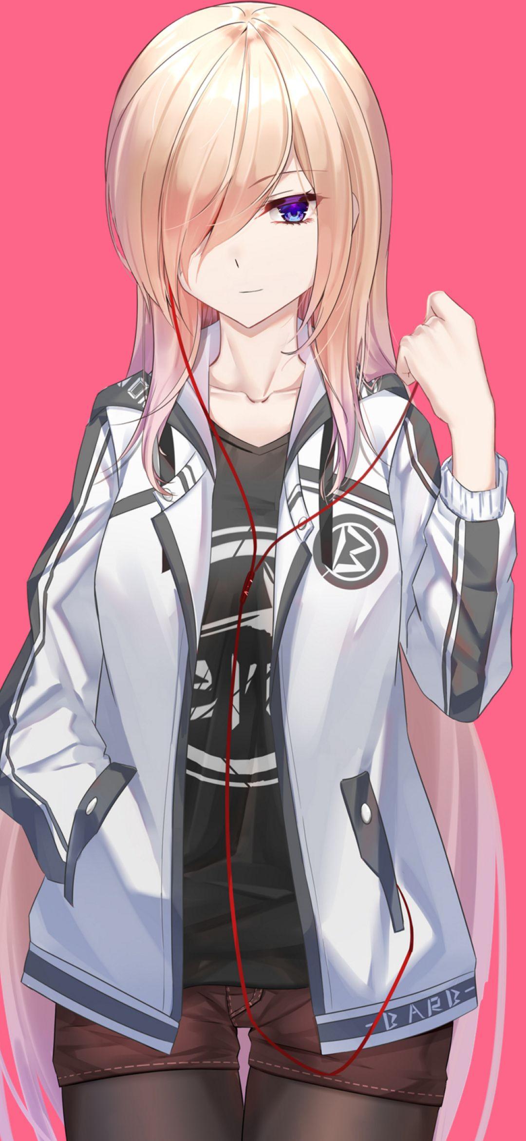 1080x2340 Anime Girl With Headphones 1080x2340 Resolution