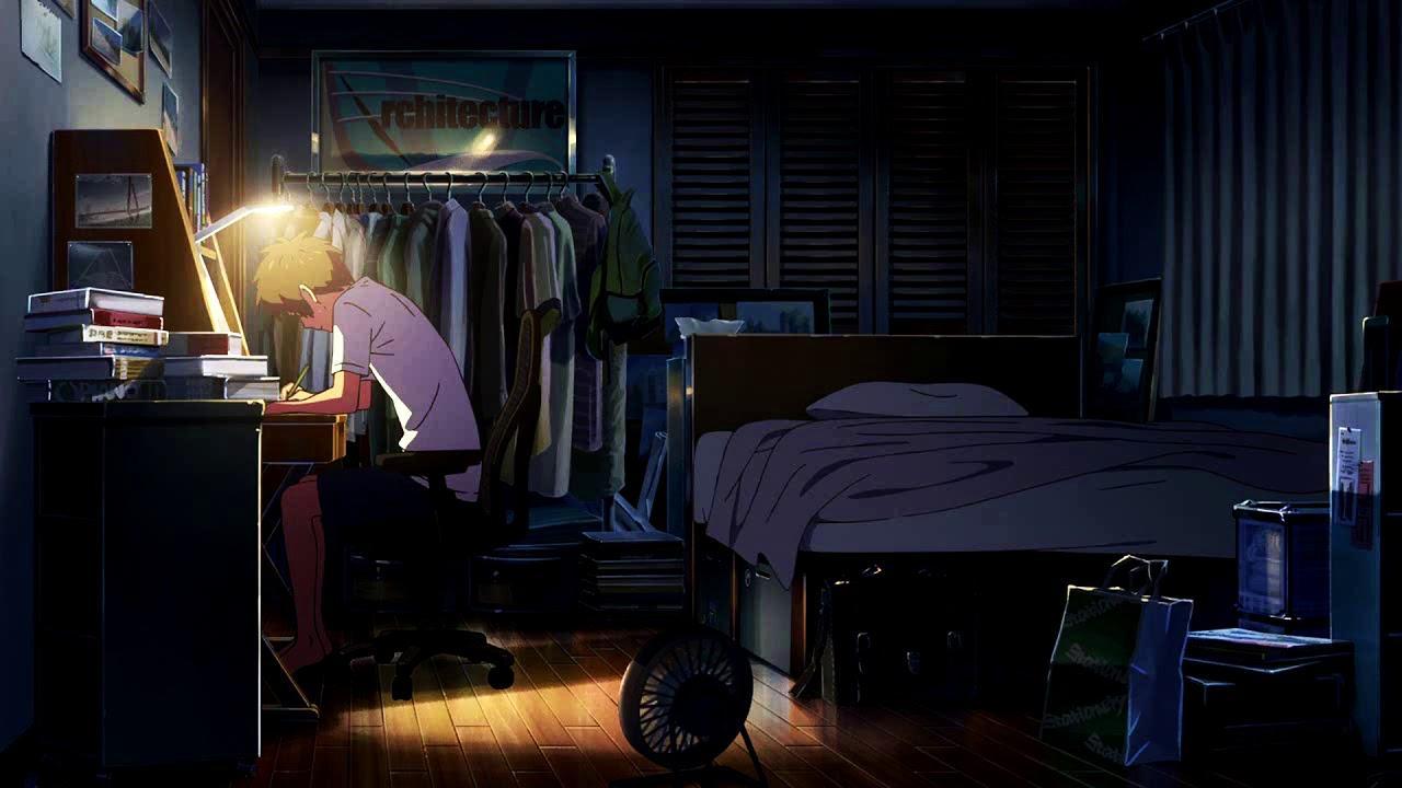 Anime, Room, Computer, Night, HD wallpaper