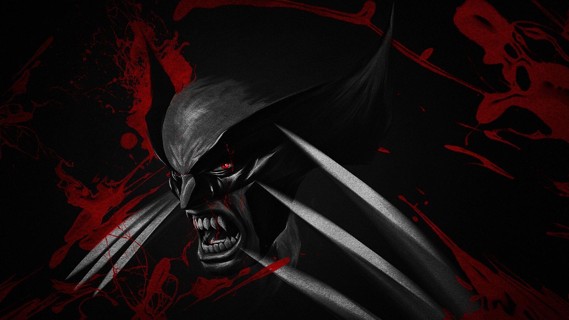 1920x1080 Free download Wallpaper HD Black and Red Wolverine HD Wallpaper