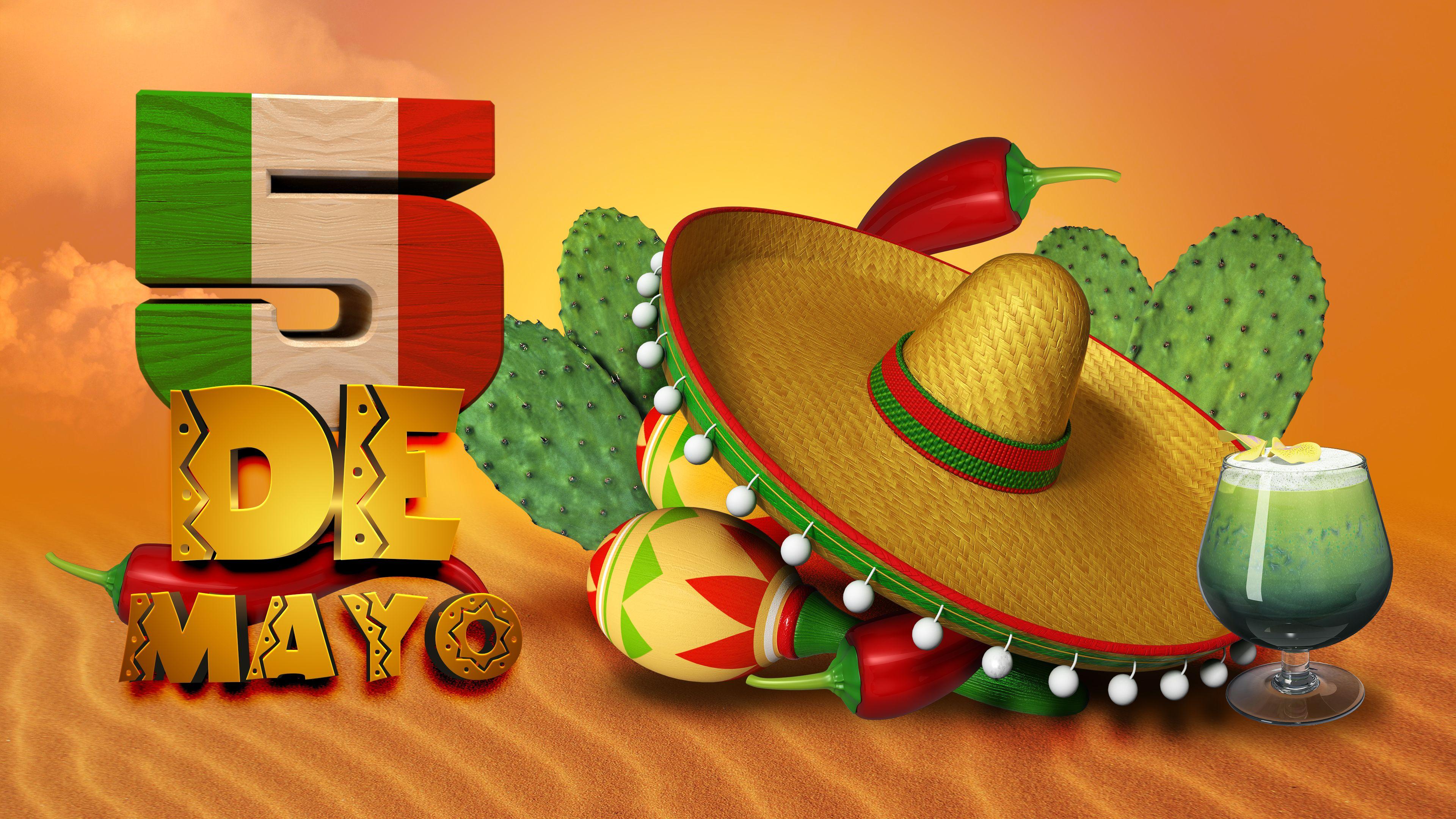 3840x2160 Cinco De Mayo PSD Wallpaper Mockup Tải xuống miễn phí