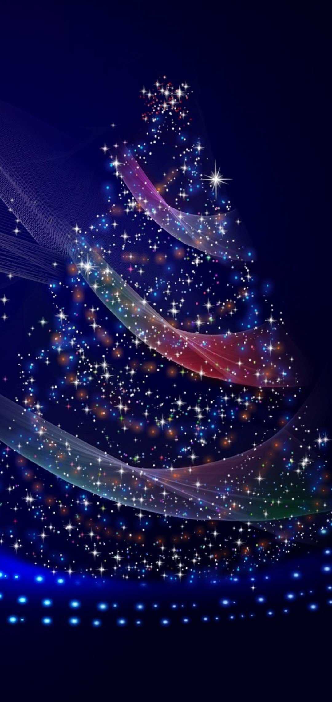 1080x2280 Christmas Tree Illustrations HD Wallpaper (1080x2280)