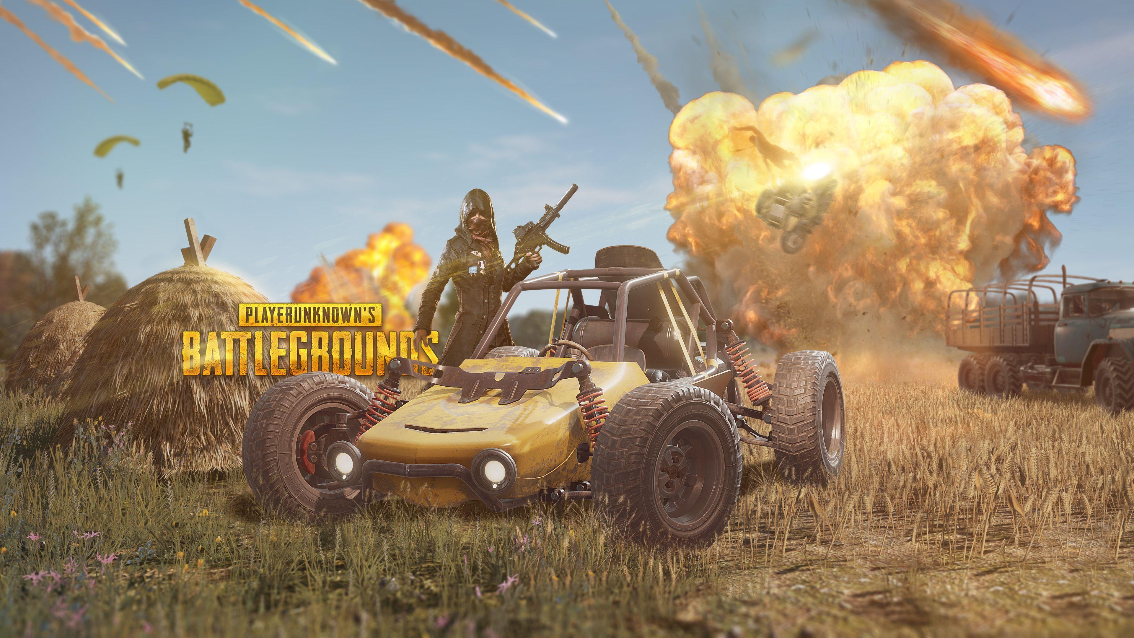 3840x2160 PUBG Cars Wallpaper