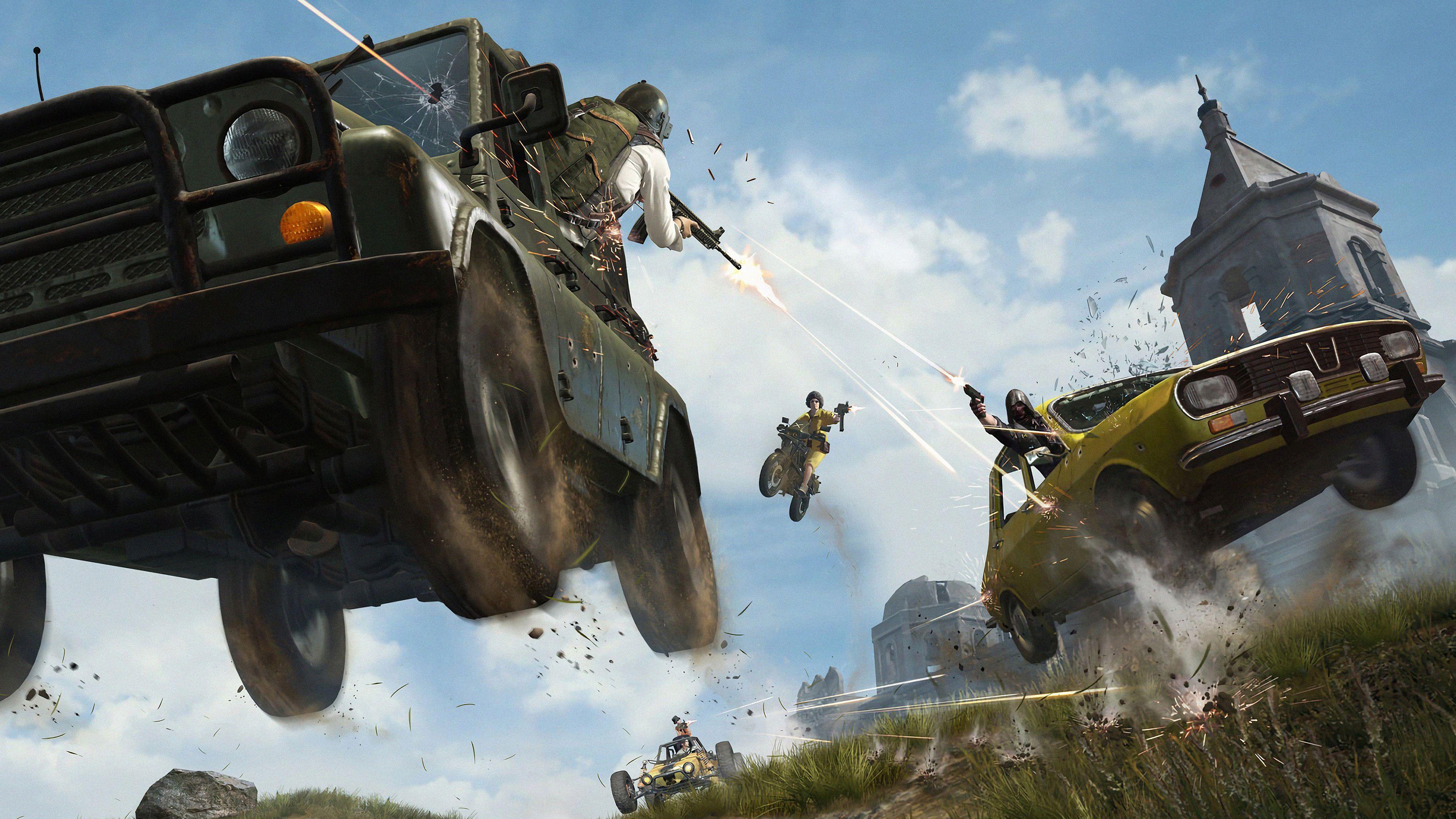 3840x2160 PUBG Cars PlayerUnknown's Battlegrounds 4K Wallpaper