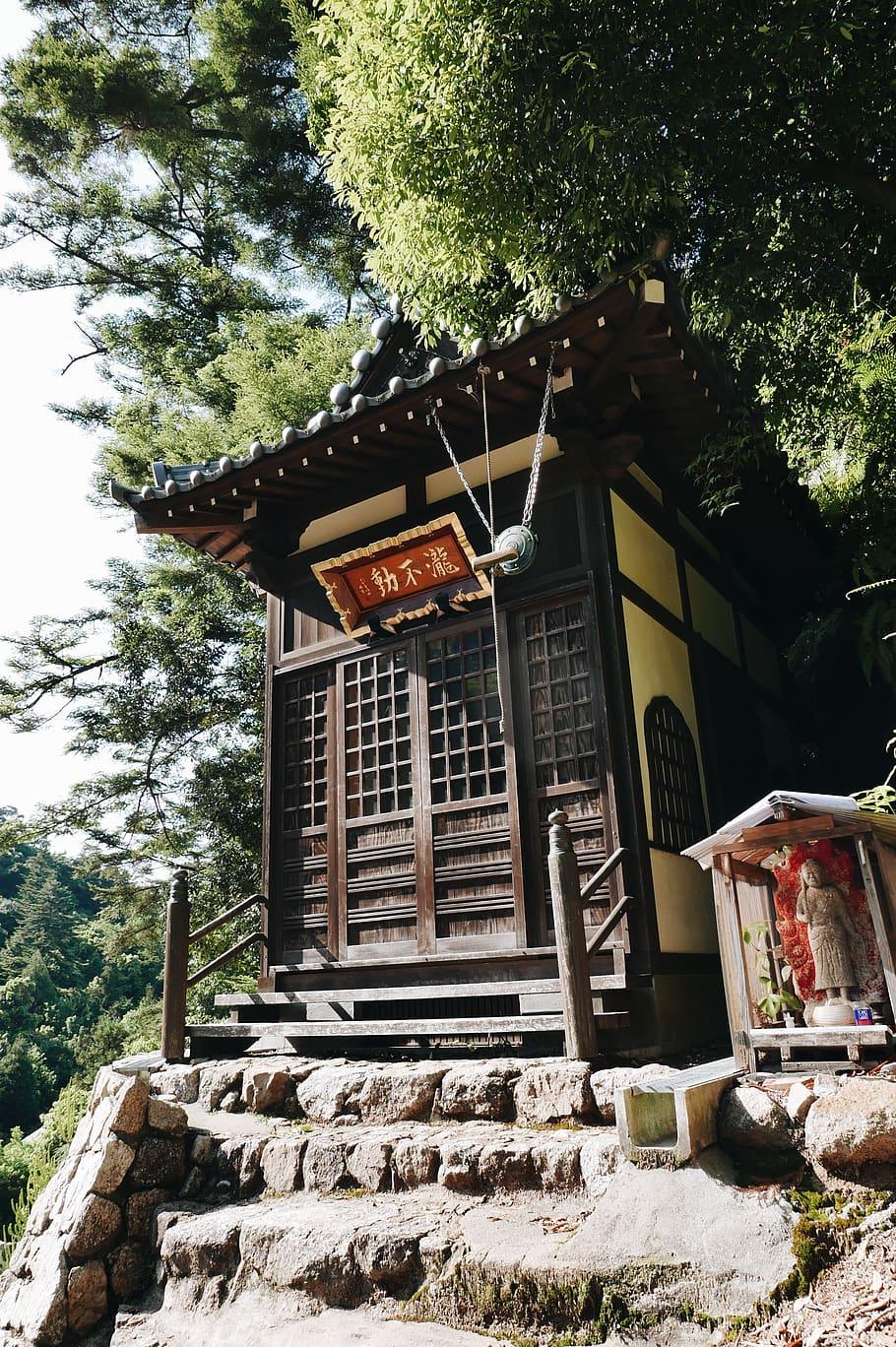 910x1368 HD wallpaper: japan, hiroshima, temple, nature, japanese, culture