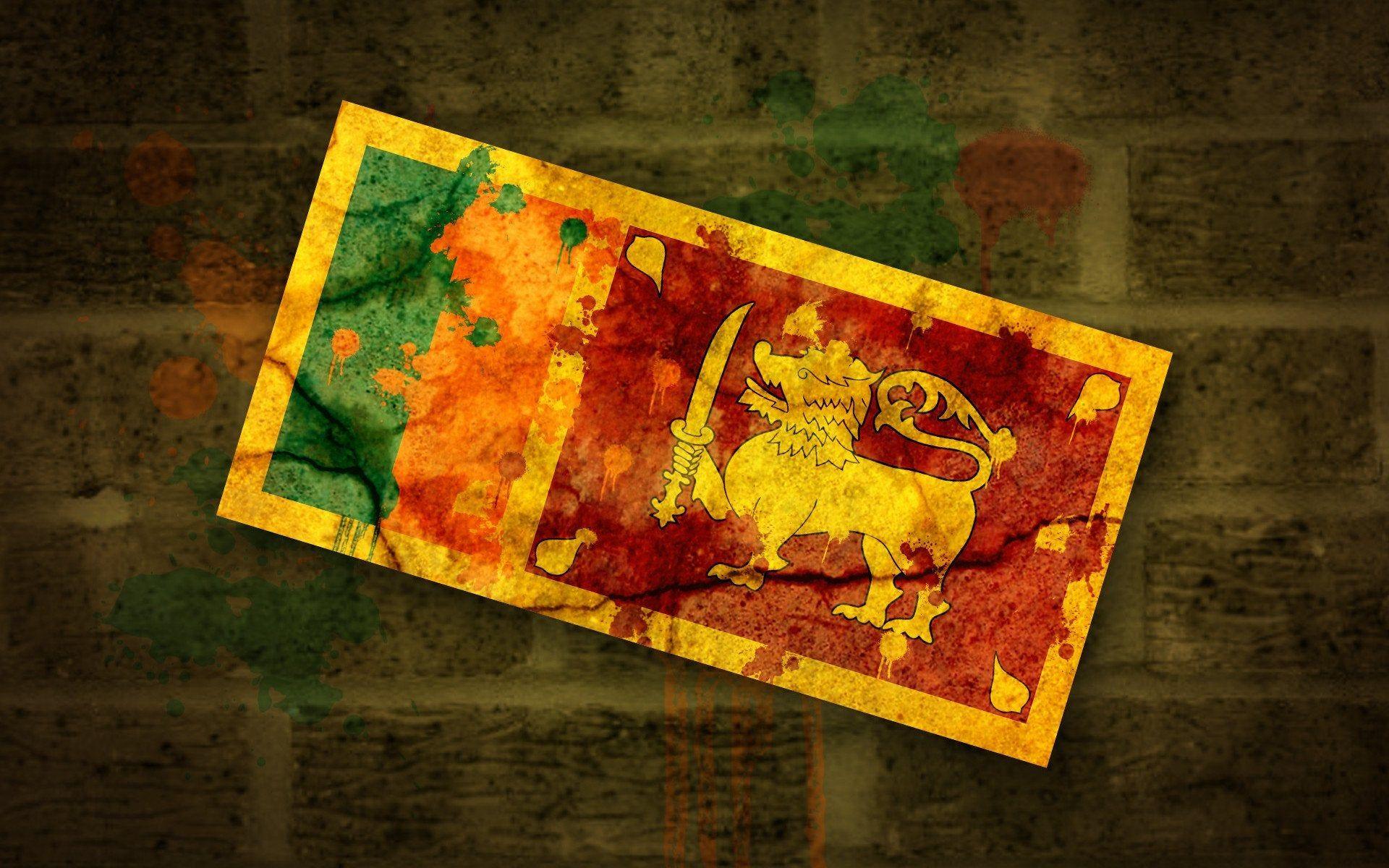 1920x1200 I made a grungy Sri Lankan flag wallpaper! [1920 x 1200]