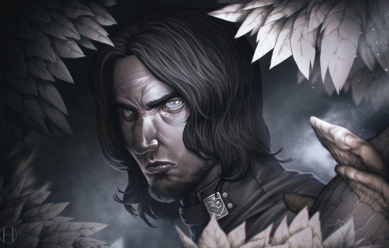 1332x850 Free download Wallpaper face male art assassin Forgotten Realms