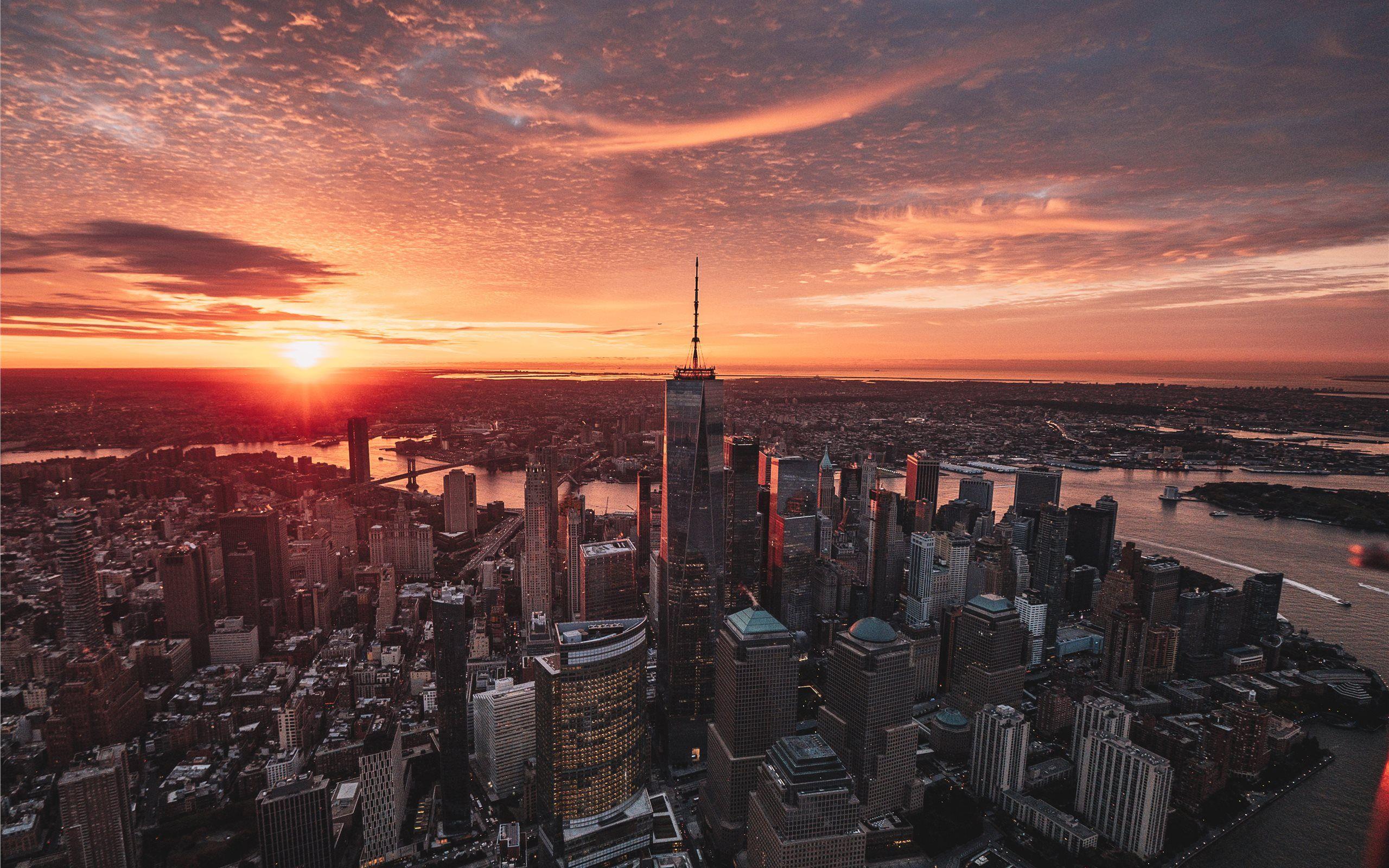 2560x1600 skyline city view iMac Wallpaper Download