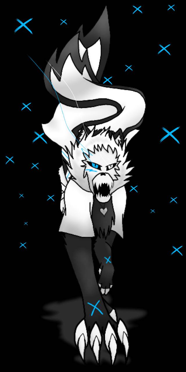 640x1280 Cross Wolf wallpaper