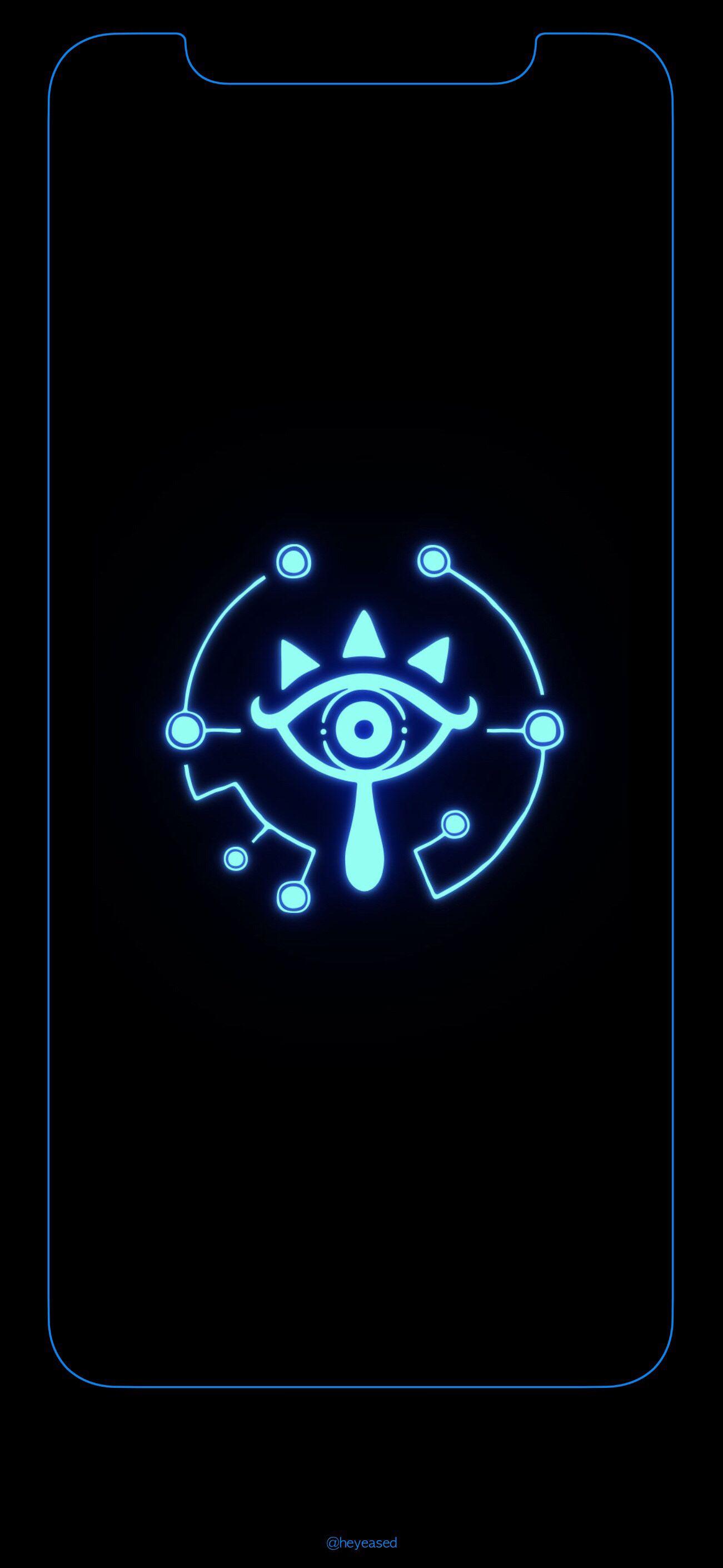 1301x2820 Legend of Zelda outline wallpaper