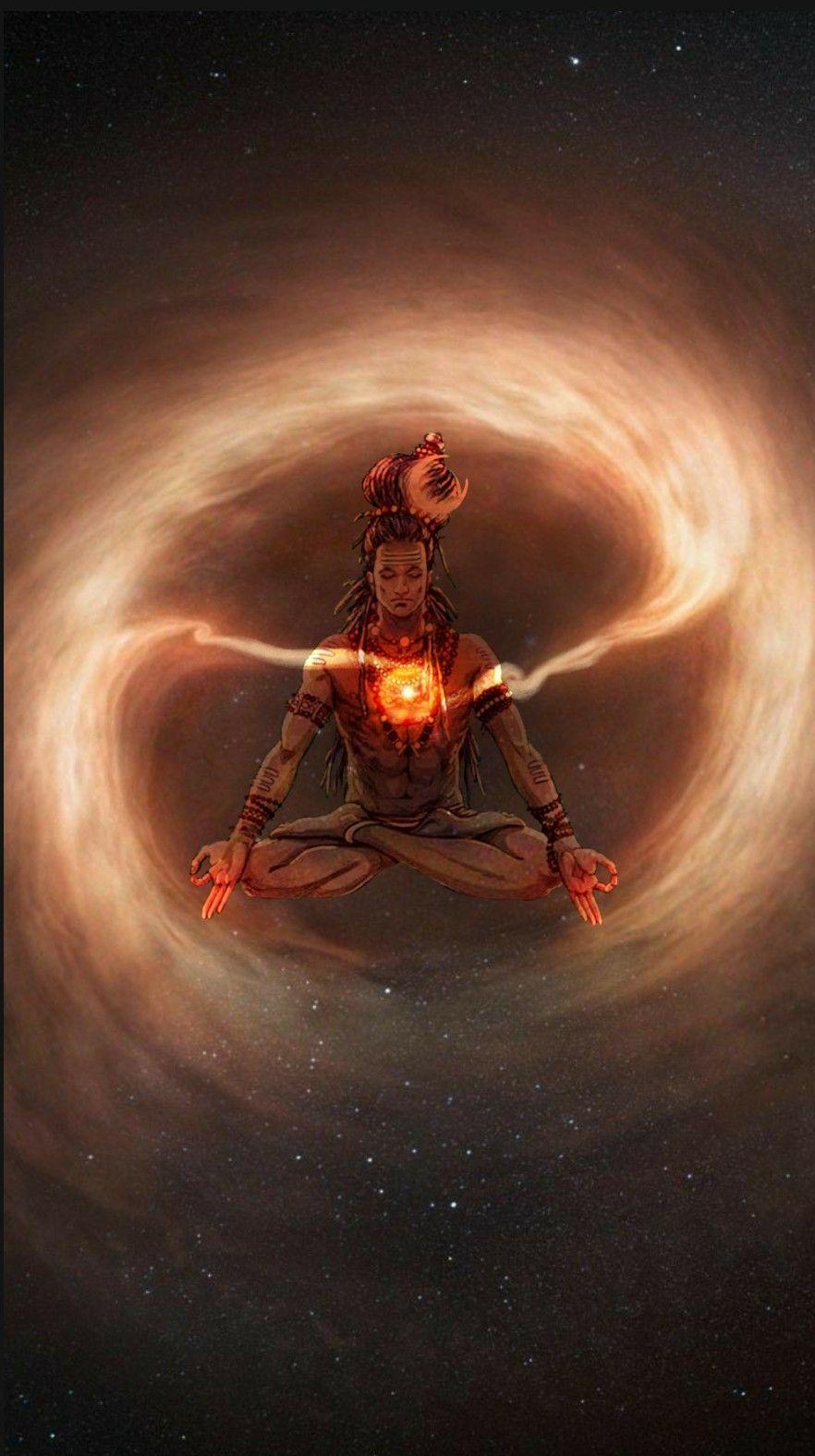 882x1576 Brahmand Galaxy emerging from Lord Shiva in creative art painting. Lord shiva painting, Shiva angry, Shiva wallpaper