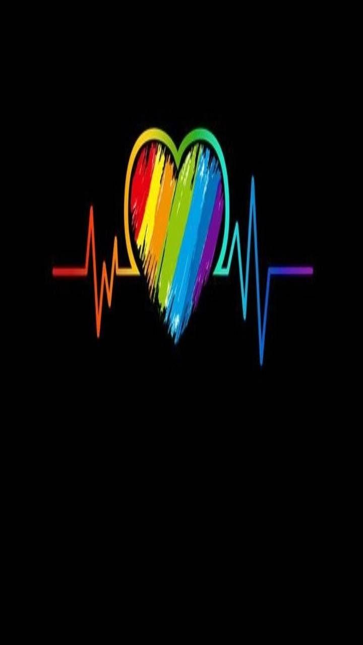 720x1280 LGBT Heart Pulse wallpaper