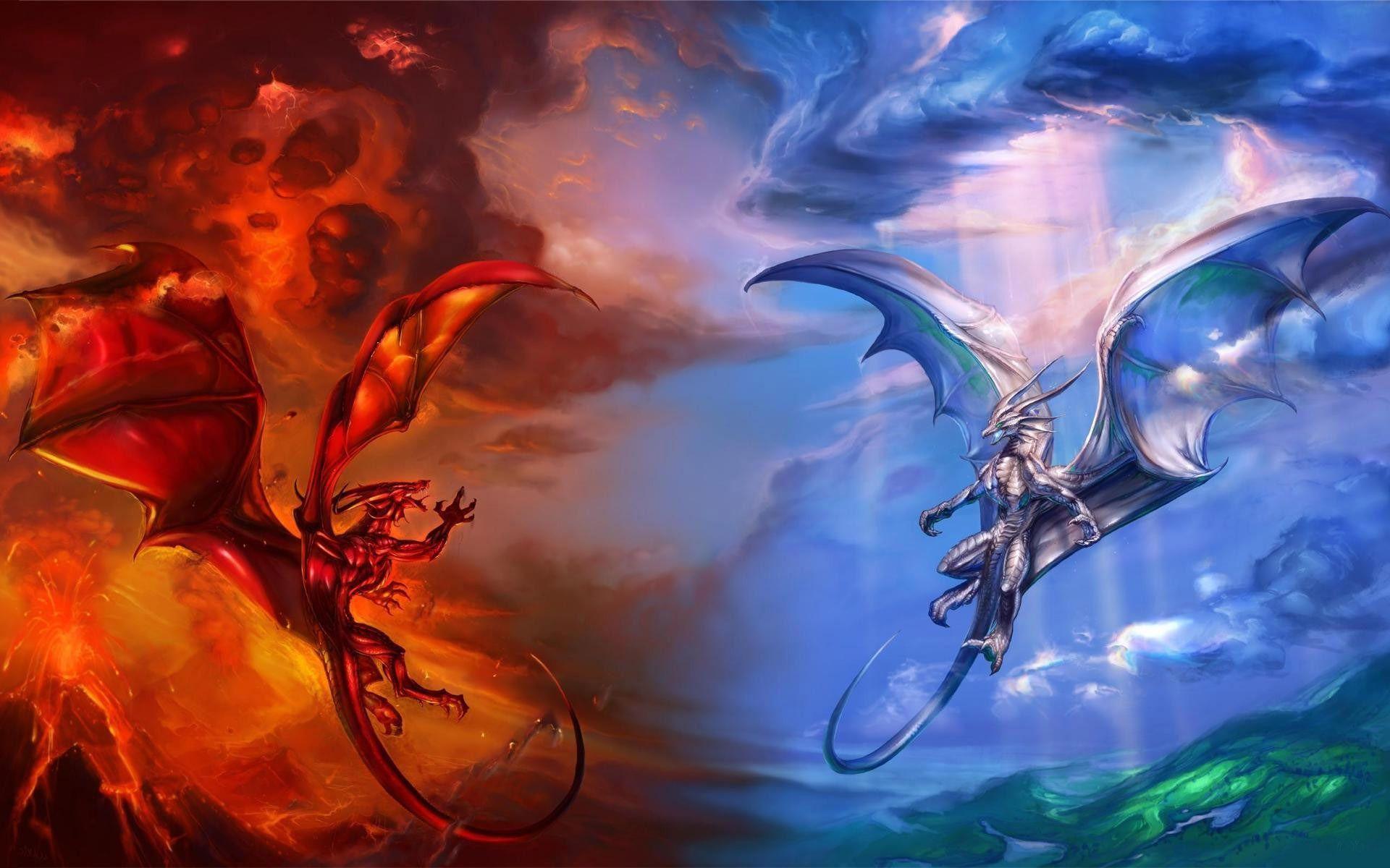 1920x1200 Awesome Phoenix Vs Dragon HD Wallpaper Gallery Free Download. bb
