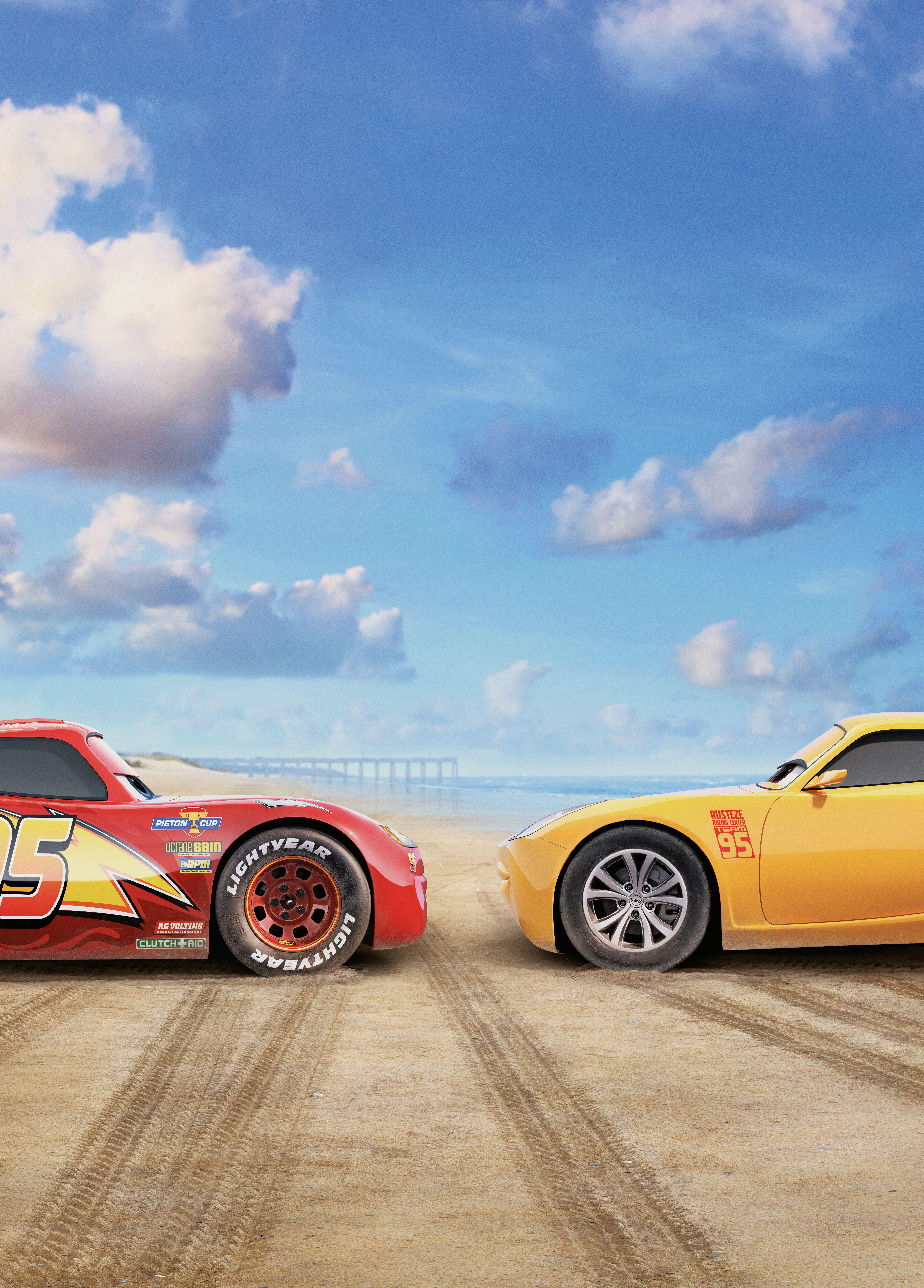 6456x9000 Wallpaper Cars 3 Lightning McQueen, Cruz Ramirez Two Red 6456x9000