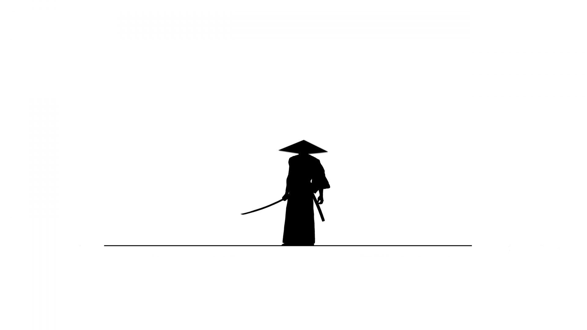 1920x1080 Minimalistic Samurai desktop PC and Mac wallpaper