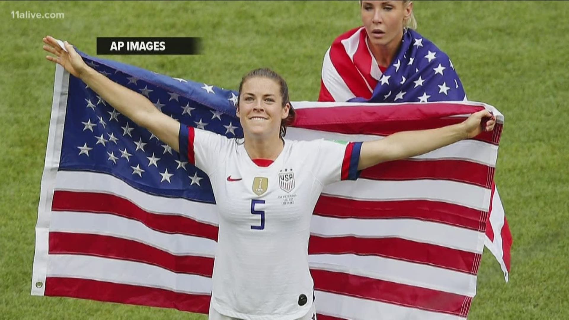 1920x1080 Fayetteville's Kelley O'Hara Wins Over The Internet With US Flag Rescue, Post Game Kiss, Locker Room Celebration