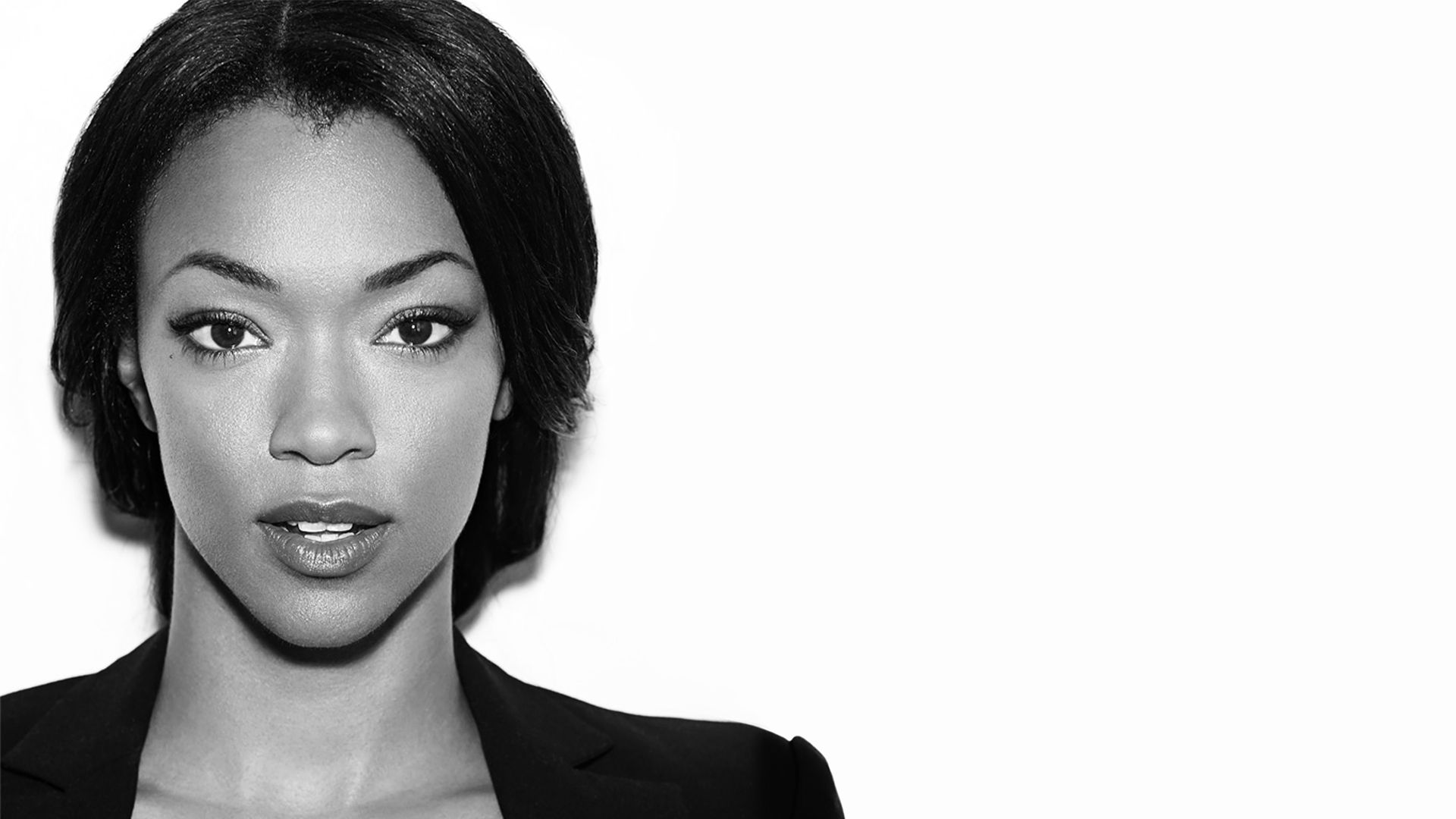 1920x1080 Phone wallpaper: Celebrity, Sonequa Martin Green, Actress, Black & White 969005