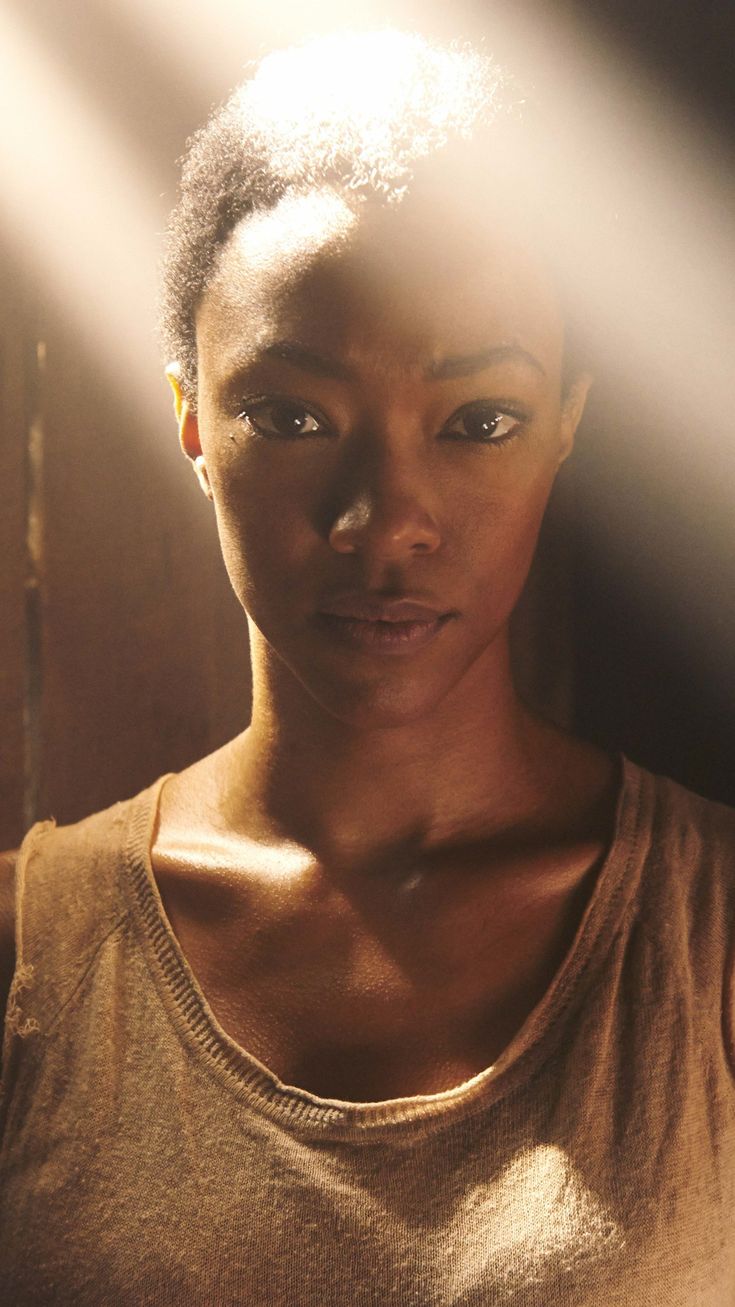 735x1307 Wallpaper The Walking Dead Martin Green Como Sasha Williams