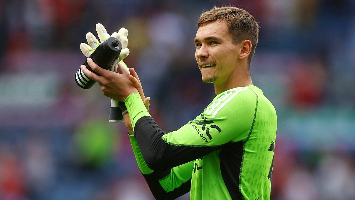 1200x675 Man United goalkeeper Matej Kovar 'completes £7.7m move to Bayer Leverkusen'. giving Erik ten Hag a headache ahead of the new season. Daily Mail Online
