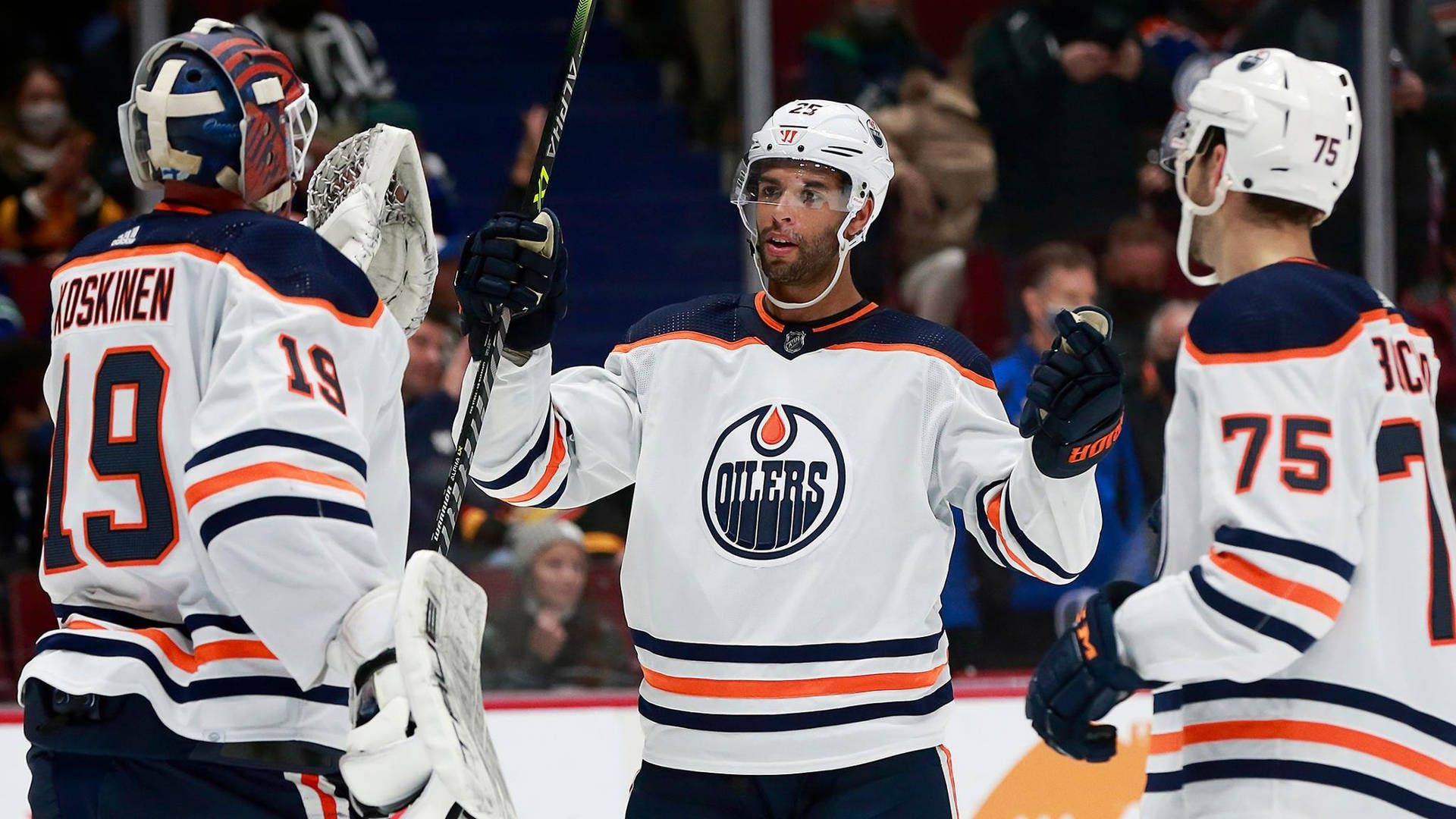 1920x1080 Darnell Nurse During Edmonton Oilers Against Saint Louis Blues 2021 Wallpaper