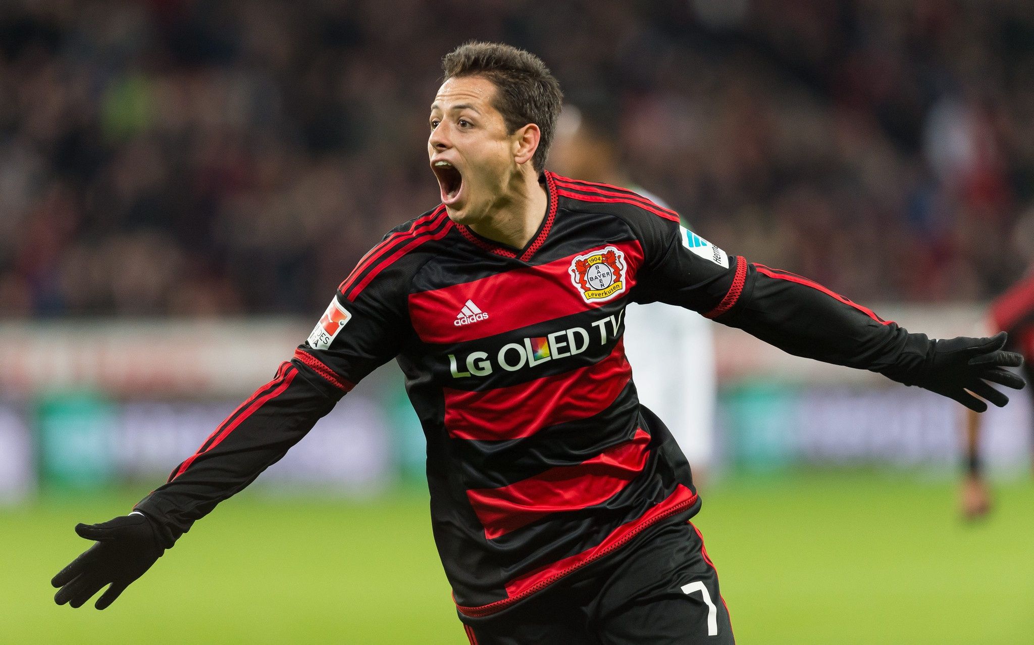 2048x1277 Wallpaper player, number, chicharito, Mexican, Javier Hernandez, Bayer Leverkusen for mobile and desktop, section спорт, resolution 2048x1277