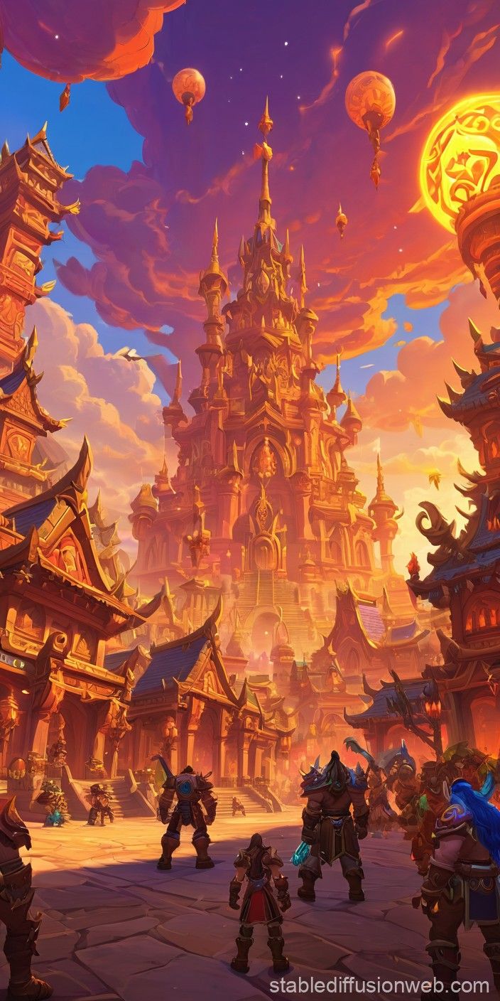 704x1408 orgrimmar in world of warcraft Prompts. Stable Diffusion Online