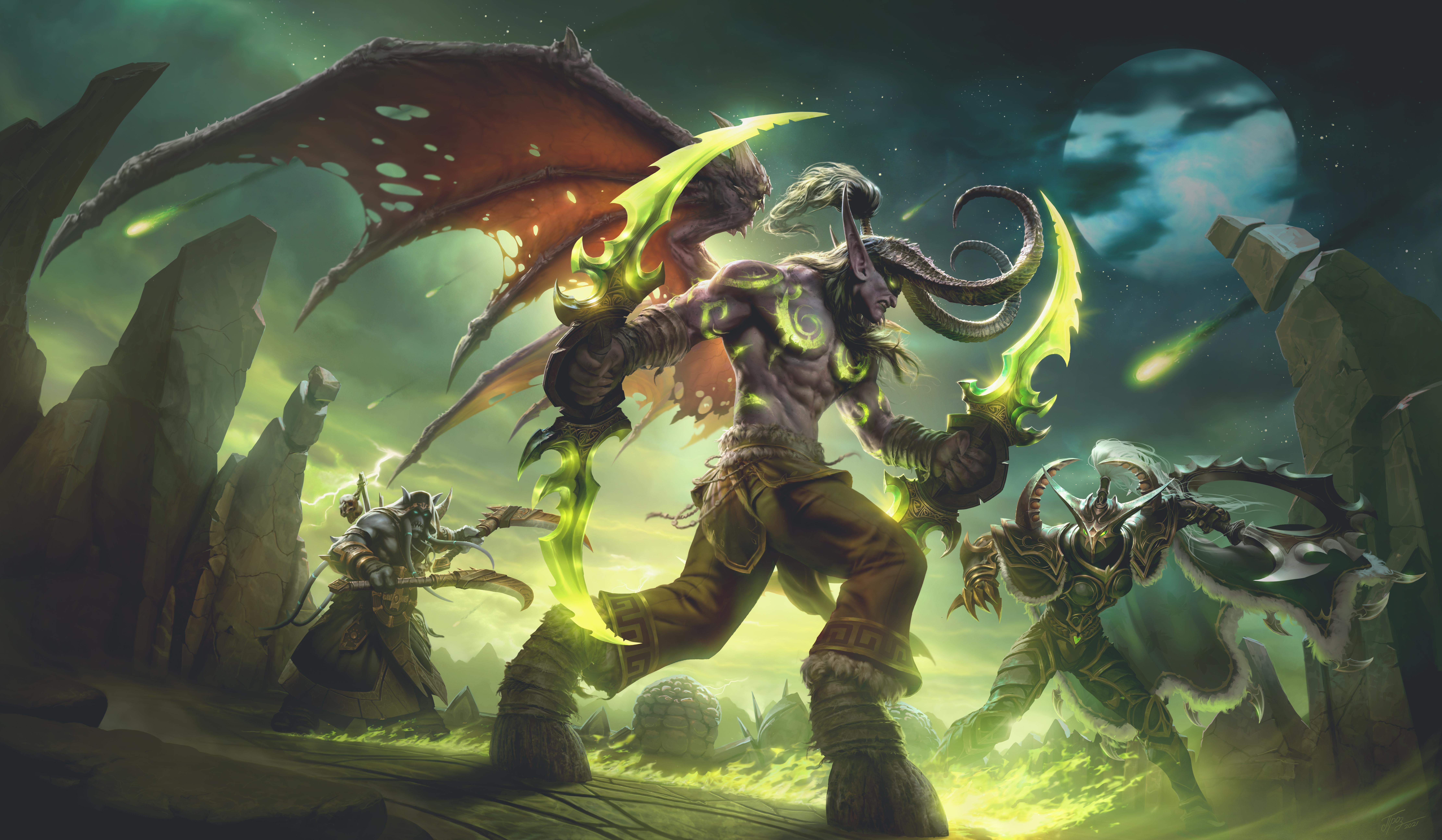 8887x5178 Burning Crusade Classic Temple Key Art