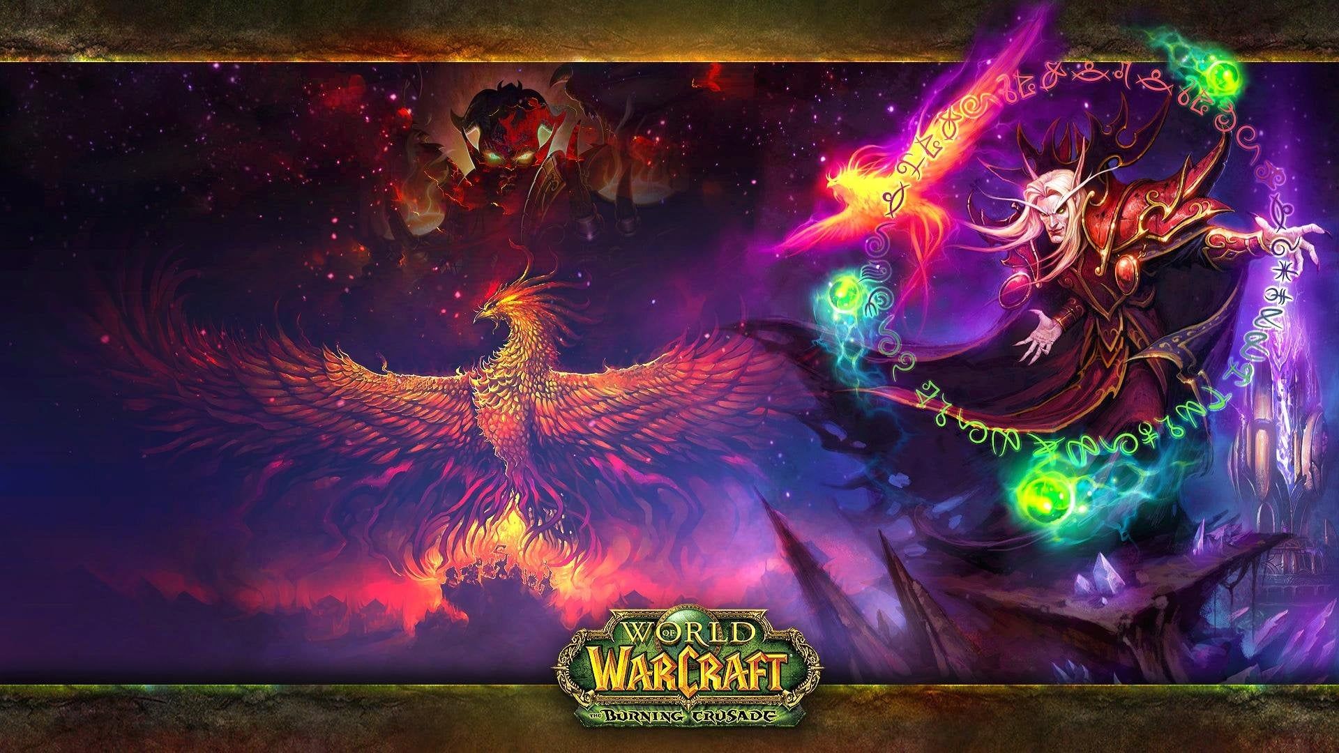 1920x1080 I was bored so i made a wallpaper of my favorite wow character >_>