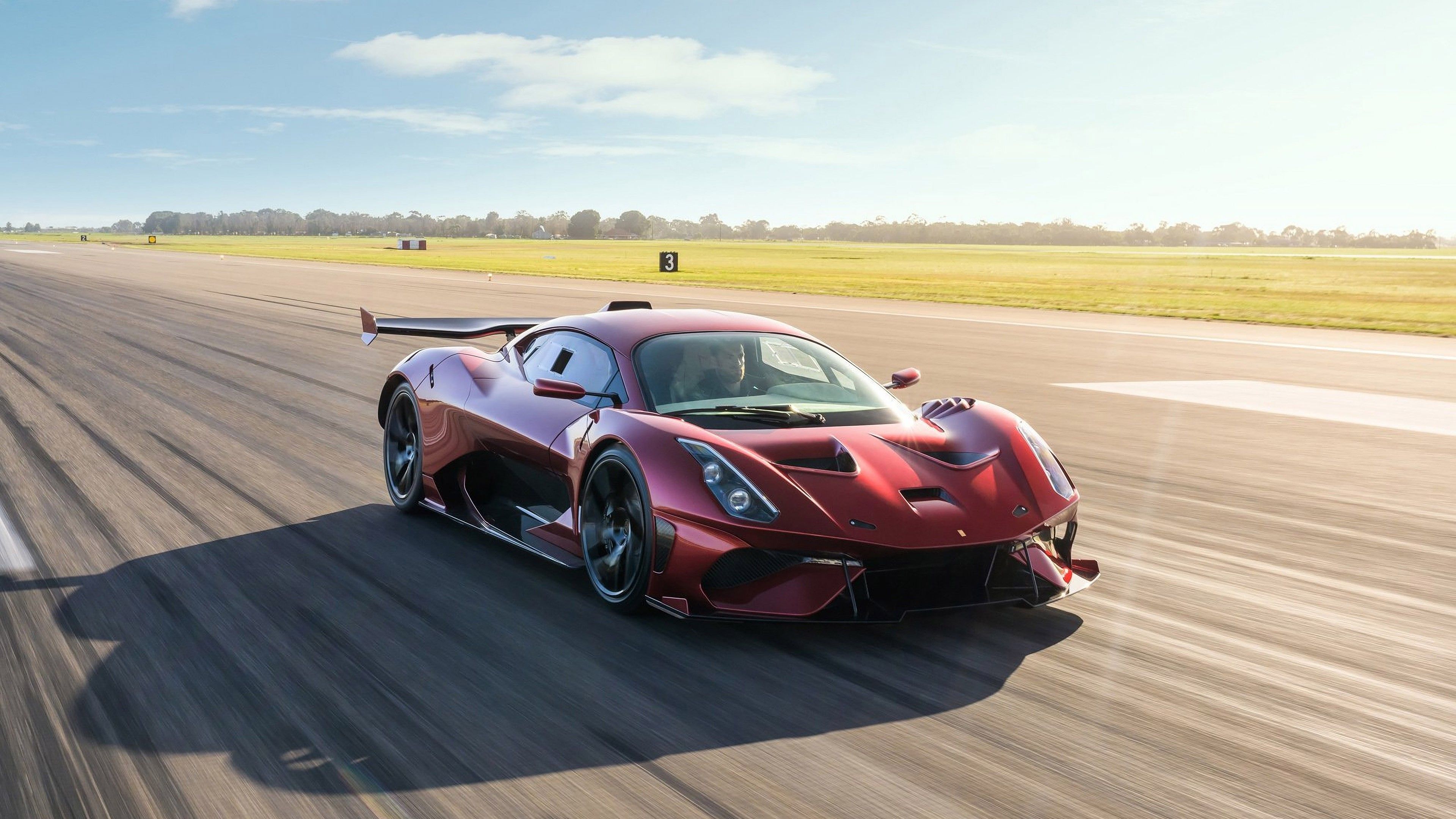 3840x2160 Brabham BT62R Red Sport Car 4K HD Cars Wallpaper