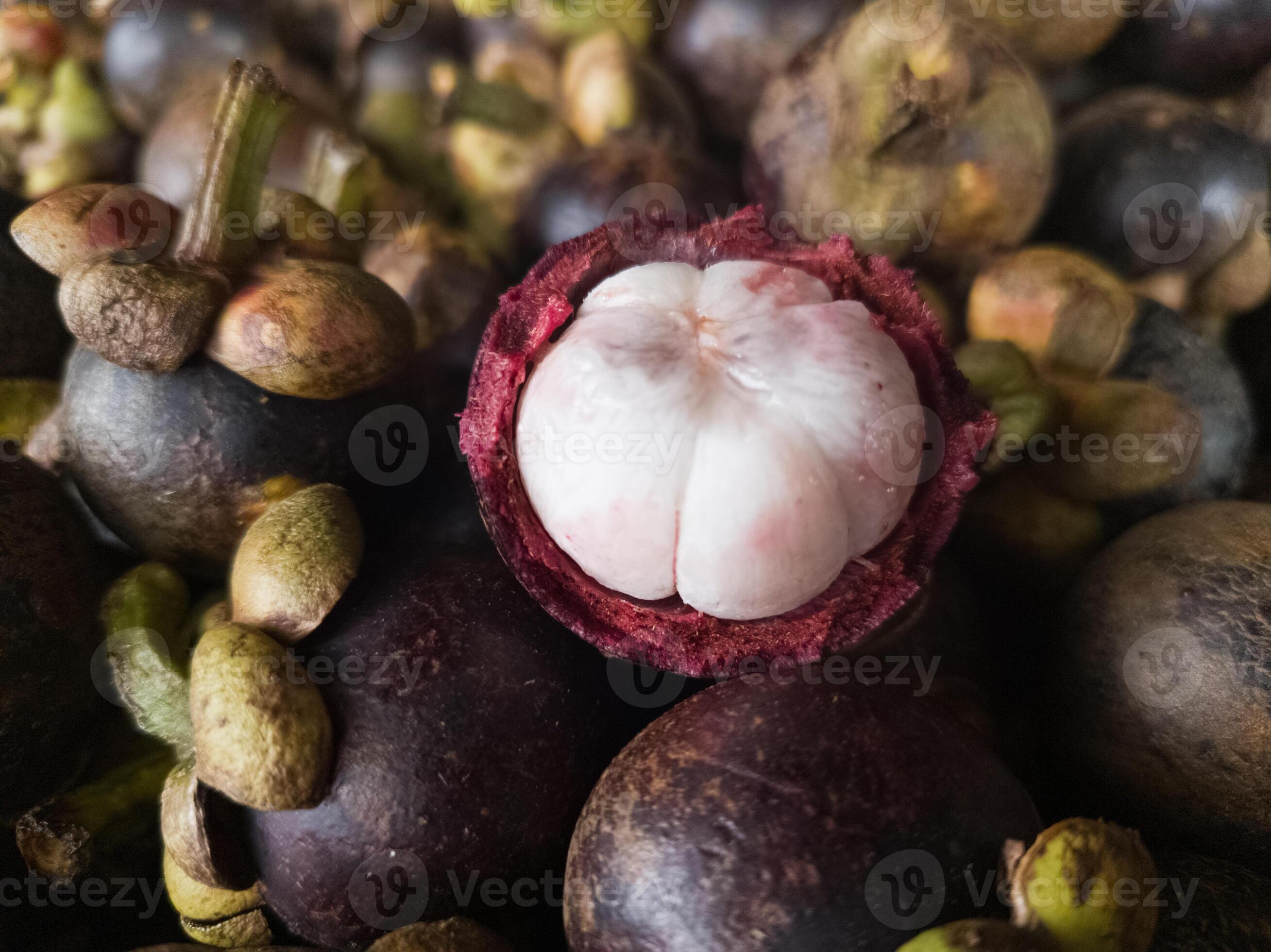 2617x1960 pile of mangosteen fruit. fruit that has purple skin and white flesh