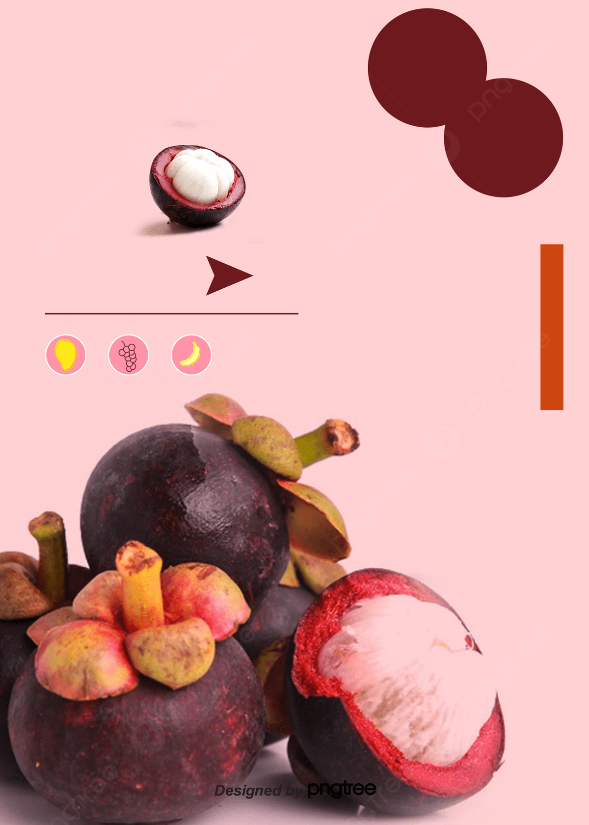1200x1680 Pink Simple Mangosteen Fruit Food Background Wallpaper Image For Free Download