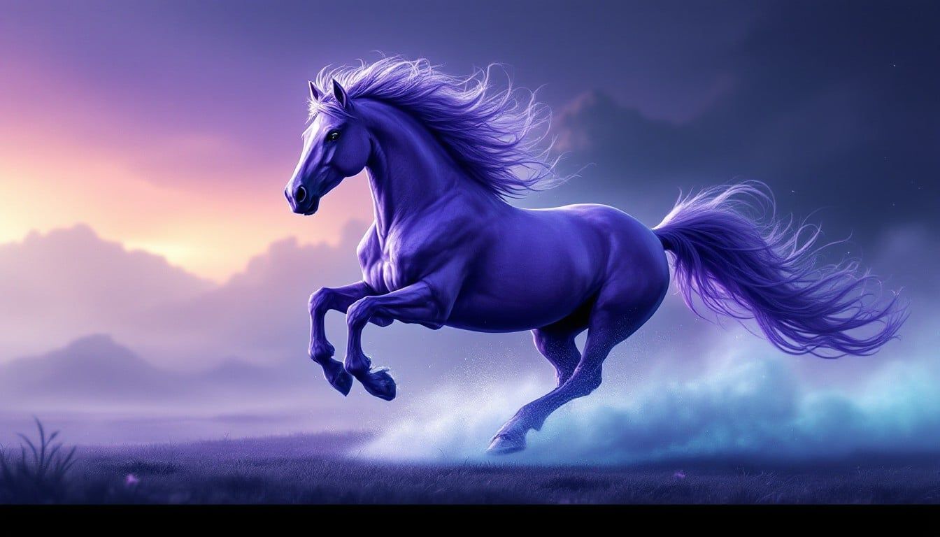 1344x768 Free Violet Equine Fantasy Image, Purple, Violet