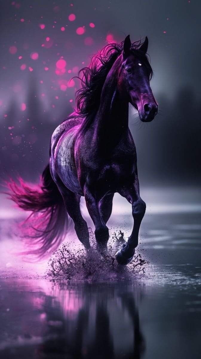 673x1200 Magical horse picture. Beautiful paint horse wallpaper, Pink horse wallpaper, Fantasy horses