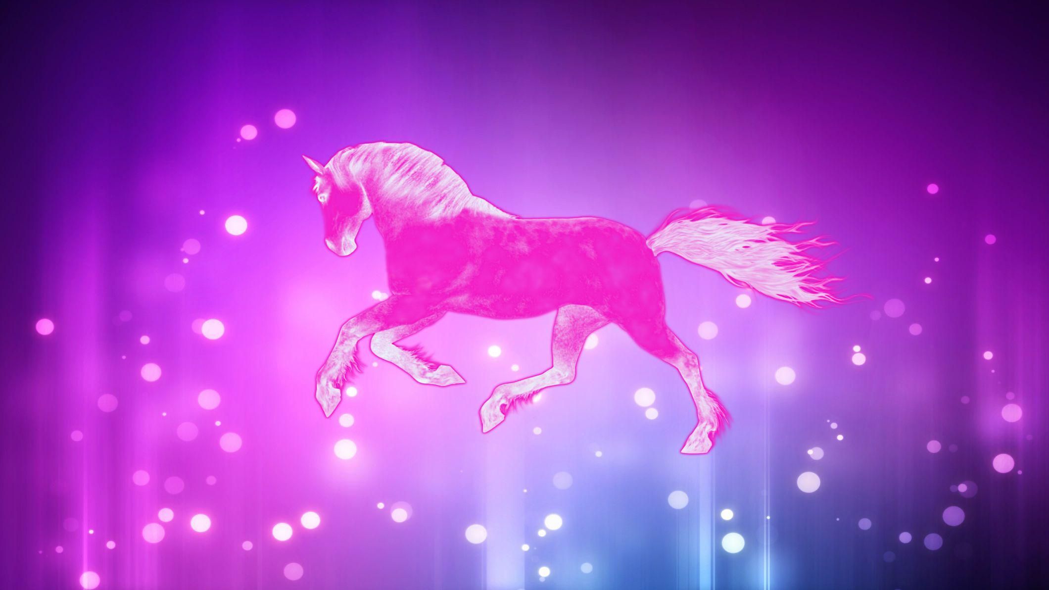 2120x1192 Pink Horse Wallpaper