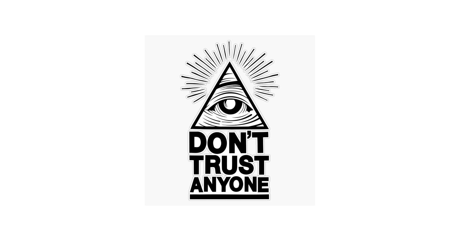 1910x1000 Don'T Trust Anyone Vinyl Waterproof Sticker Decal Car Laptop Wall Window Bumper Sticker 5 : כלי רכב
