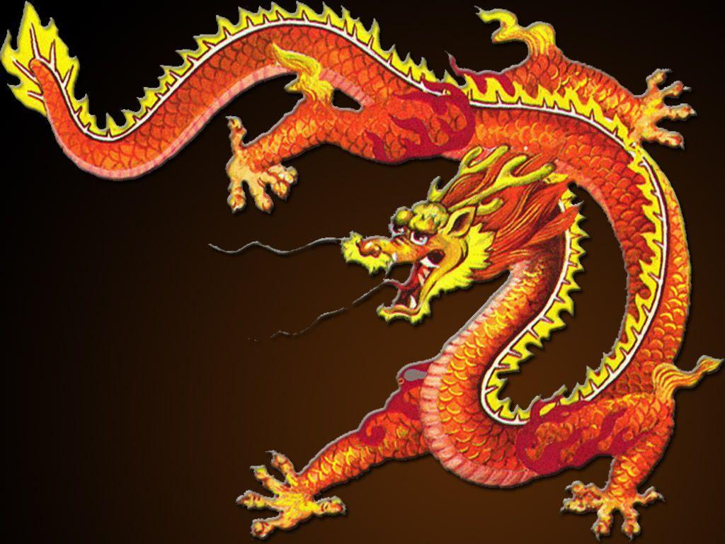 1024x768 China Dragon Wallpaper