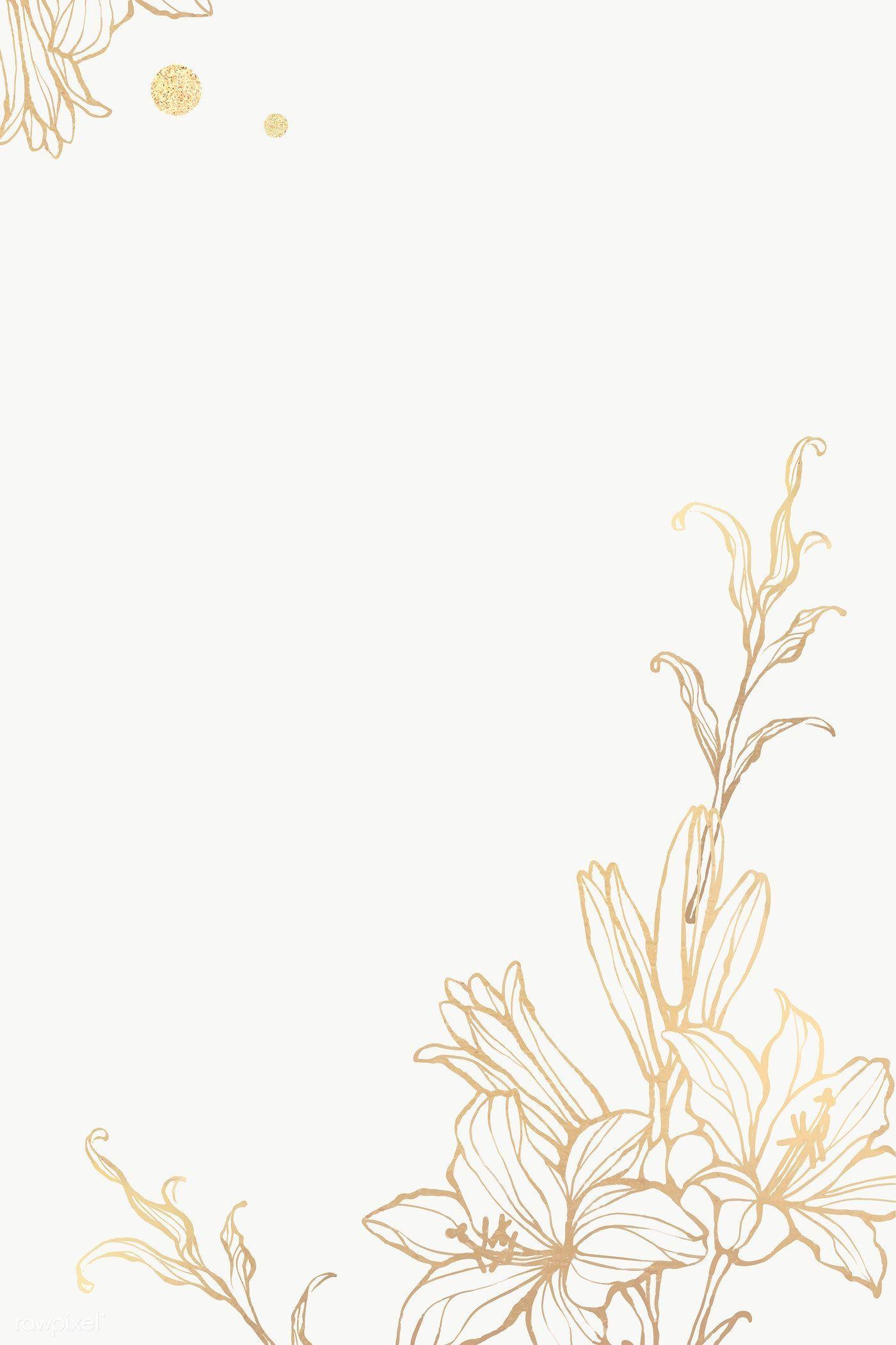 Gold Floral Wallpapers - Top Free Gold Floral Backgrounds - WallpaperAccess