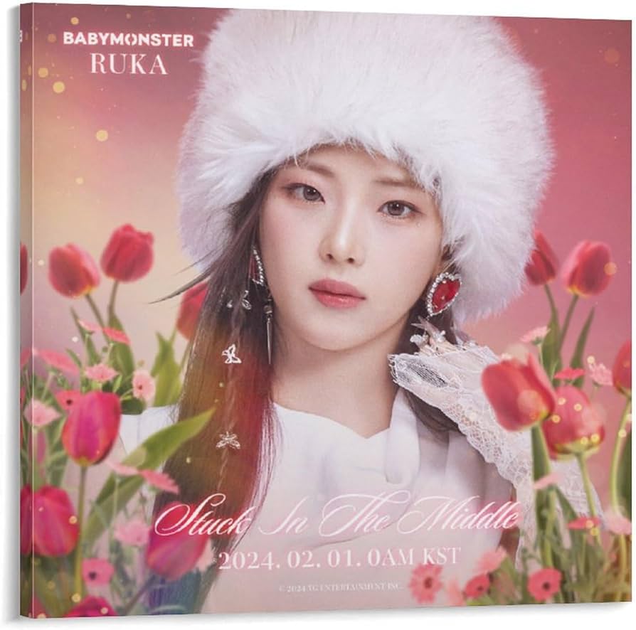894x886 STAR BABYMONSTER Stuck In The Middle RUKA Album Cover Kpop Artist Canvas Poster Bedroom Decor Sports Landscape Office Room Decor Poster Gift 24x24inch(60x60cm) : Amazon.ca: Home