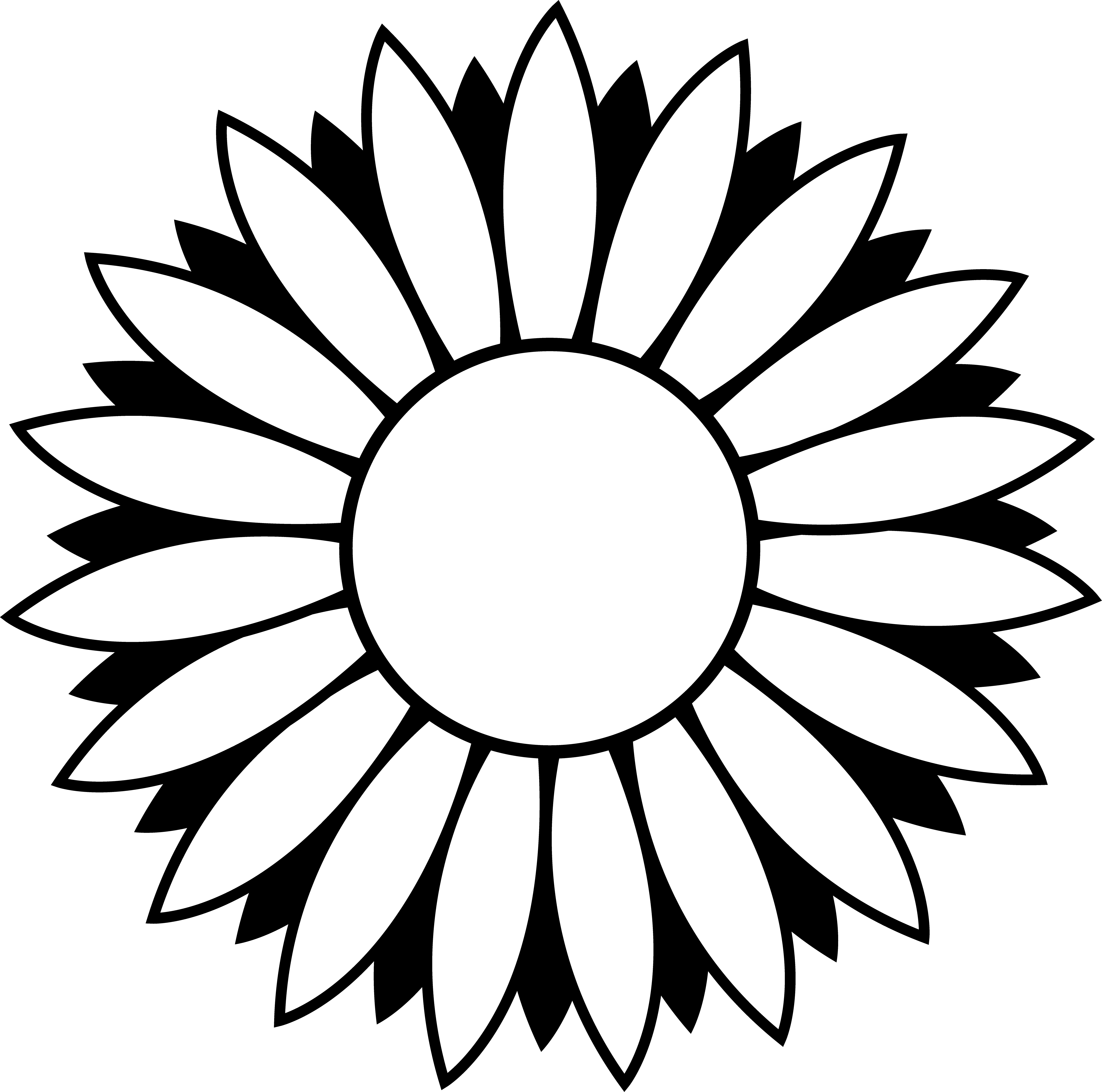 5137x5092 Free Simple Flower Outline, Download Free Clip Art, Free Clip Art